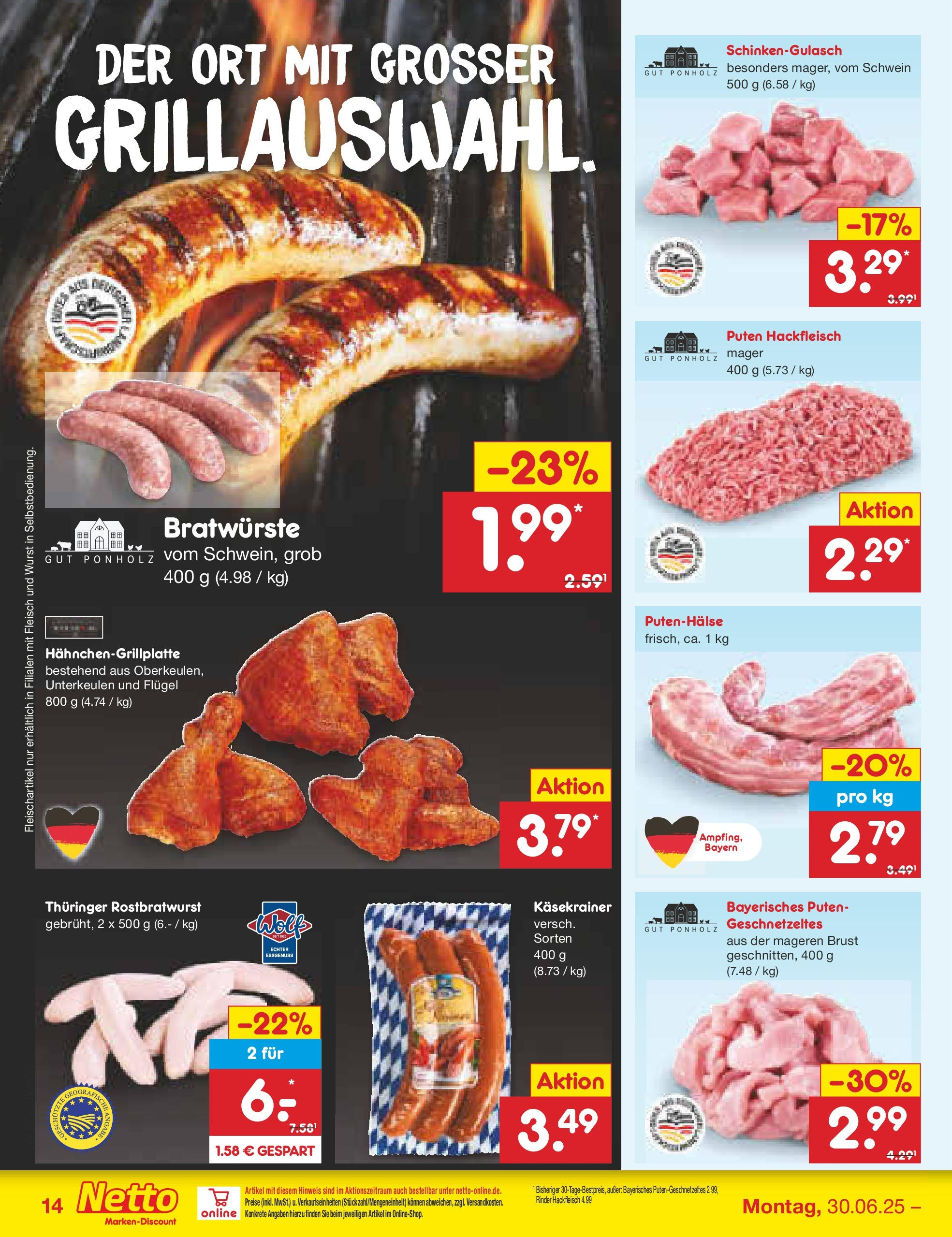 Netto Marken-Discount prospekt Bad Friedrichshall (ab 29.06.2025) » Angebote | Seite: 16 | Produkte: Käsekrainer, Wurst, Fleisch, Hackfleisch Netto Marken-Discount prospekt Bad Friedrichshall (ab 29.06.2025) » Angebote | Seite: 16 | Produkte: Käsekrainer, Wurst, Fleisch, Hackfleisch