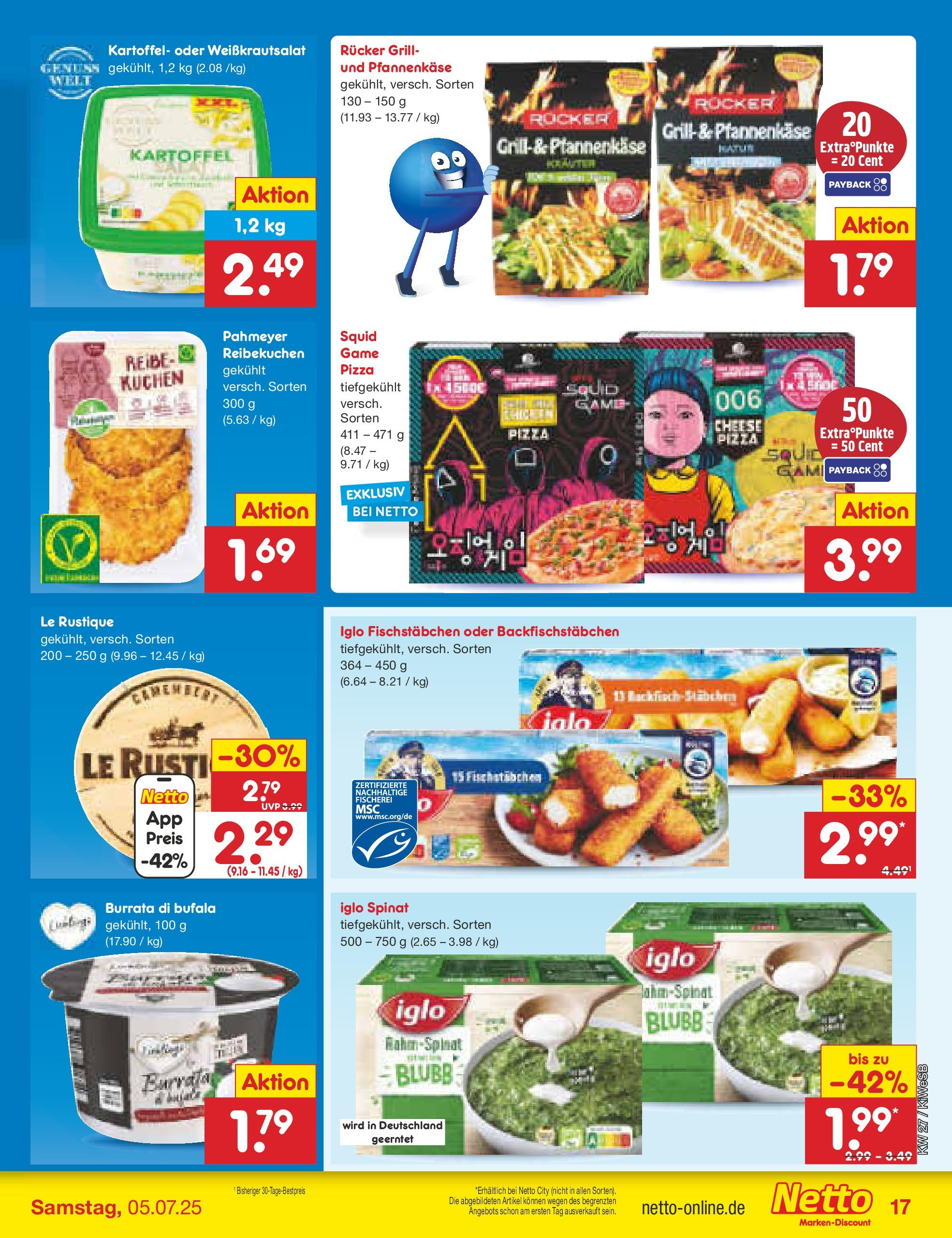 Netto Marken-Discount prospekt Bad Friedrichshall (ab 29.06.2025) » Angebote | Seite: 19 | Produkte: Grill, Iglo, Fischstabchen, Pizza Netto Marken-Discount prospekt Bad Friedrichshall (ab 29.06.2025) » Angebote | Seite: 19 | Produkte: Grill, Iglo, Fischstabchen, Pizza