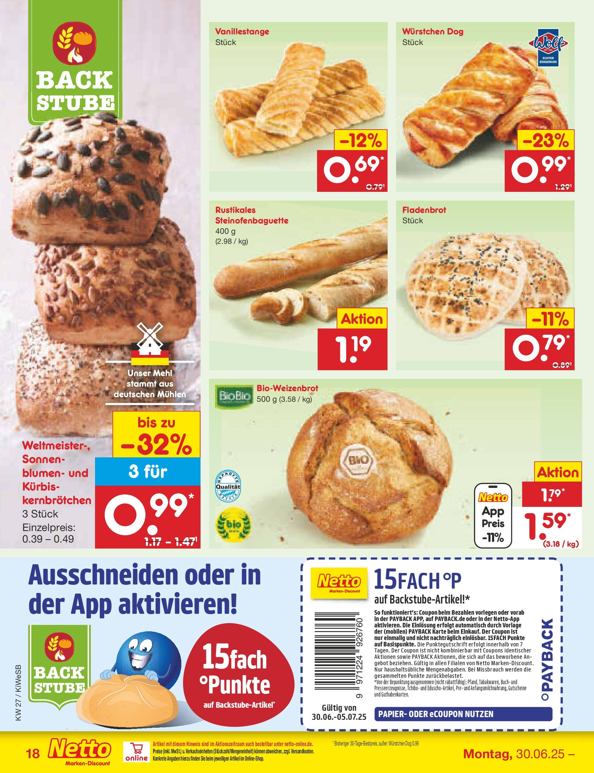 Netto Marken-Discount prospekt Bad Friedrichshall (ab 29.06.2025) » Angebote | Seite: 20 | Produkte: Mehl, Blumen, Baguette, Kürbis Netto Marken-Discount prospekt Bad Friedrichshall (ab 29.06.2025) » Angebote | Seite: 20 | Produkte: Mehl, Blumen, Baguette, Kürbis