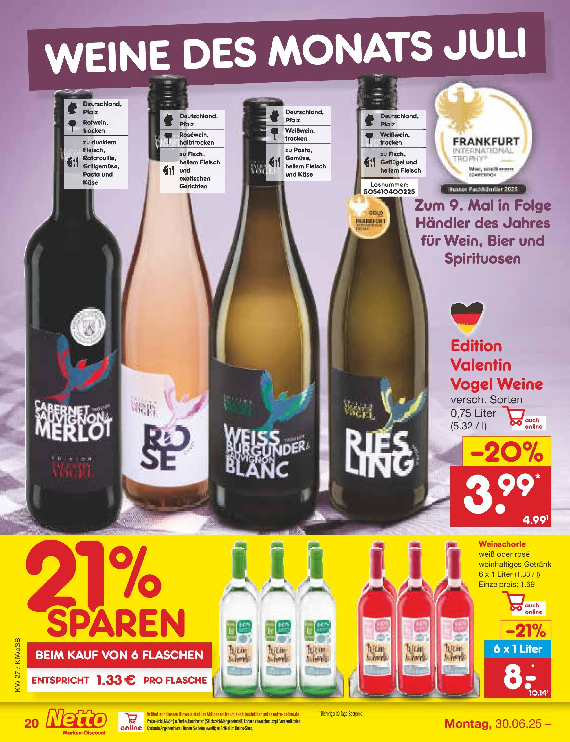 Netto Marken-Discount prospekt Bad Friedrichshall (ab 29.06.2025) » Angebote | Seite: 24 | Produkte: Käse, Merlot, Weinschorle, Fleisch Netto Marken-Discount prospekt Bad Friedrichshall (ab 29.06.2025) » Angebote | Seite: 24 | Produkte: Käse, Merlot, Weinschorle, Fleisch