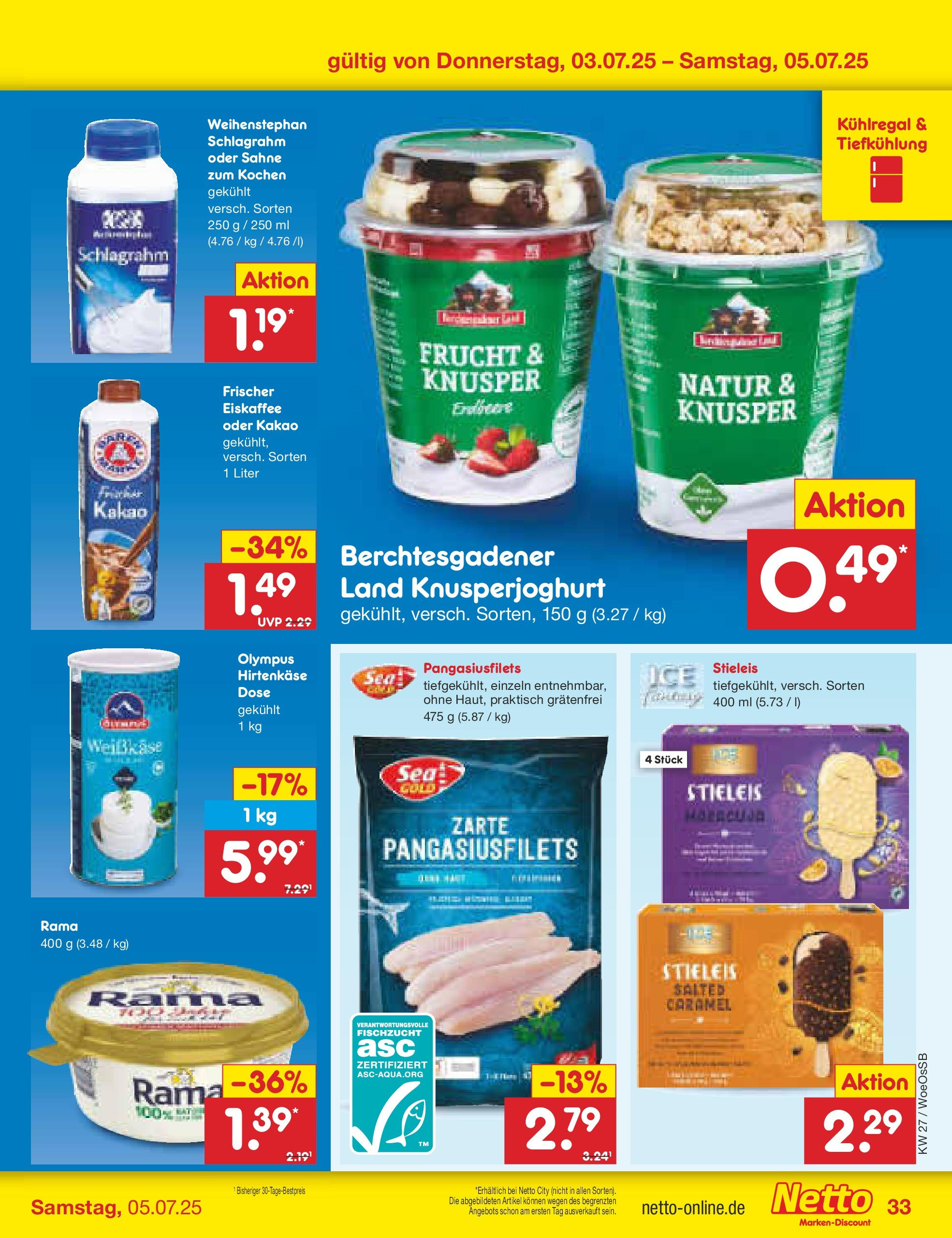 Netto Marken-Discount prospekt Gemmingen (ab 29.06.2025) » Angebote | Seite: 53 | Produkte: Rama, Sahne Netto Marken-Discount prospekt Gemmingen (ab 29.06.2025) » Angebote | Seite: 53 | Produkte: Rama, Sahne