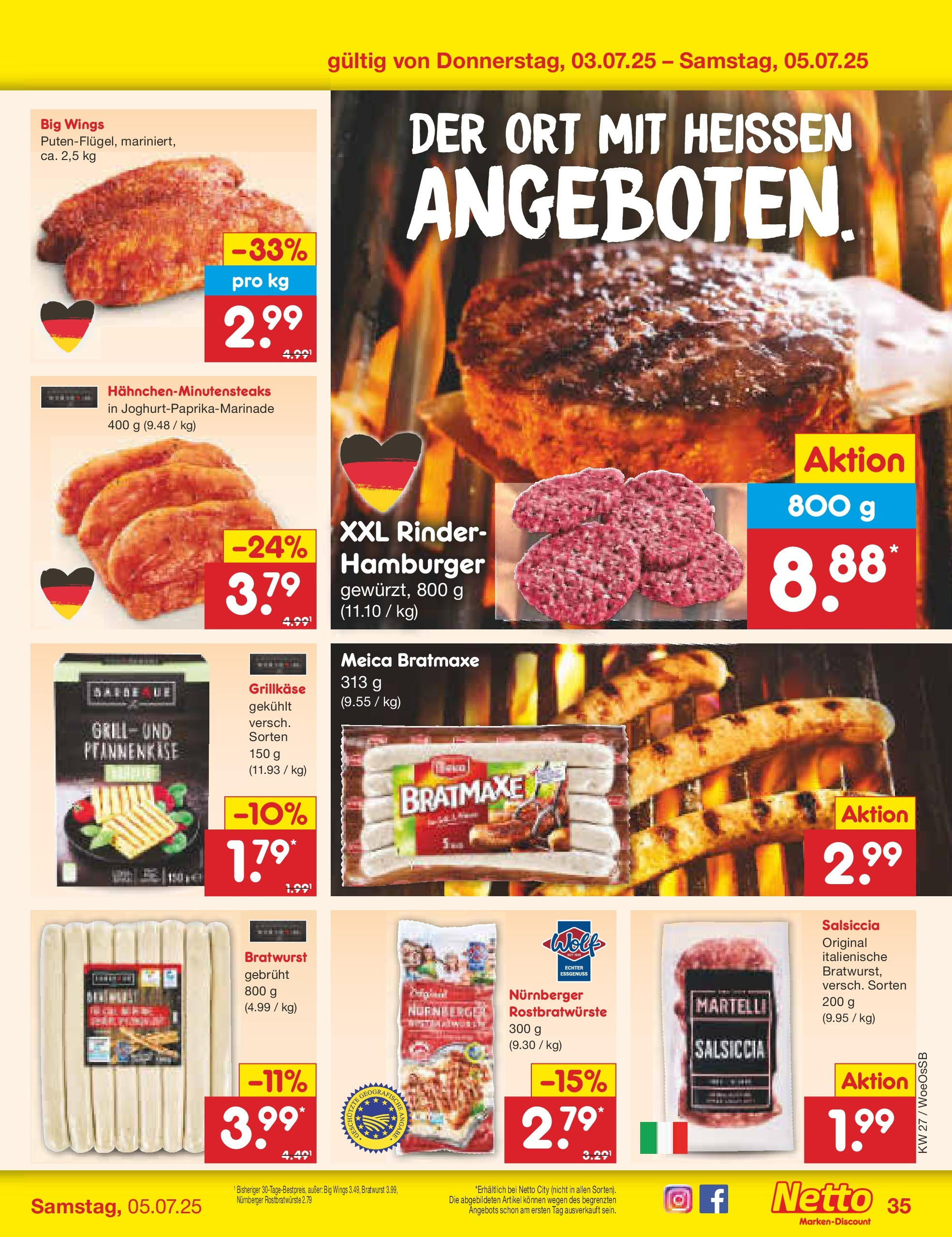 Netto Marken-Discount prospekt Gemmingen (ab 29.06.2025) » Angebote | Seite: 55 | Produkte: Grill, Bratwurst, Meica Netto Marken-Discount prospekt Gemmingen (ab 29.06.2025) » Angebote | Seite: 55 | Produkte: Grill, Bratwurst, Meica