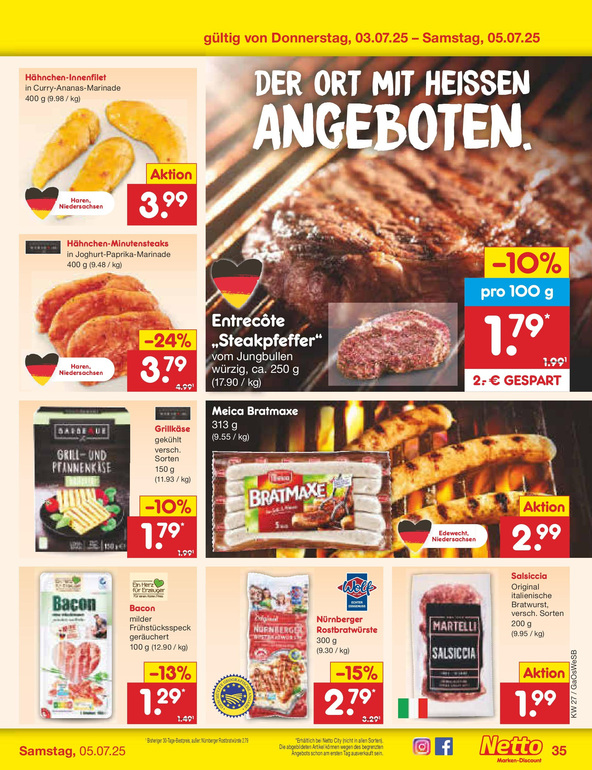 Netto Marken-Discount prospekt Bremen-Lesum	 (ab 29.06.2025) » Angebote | Seite: 55 | Produkte: Grill, Entrecote, Meica, Steak