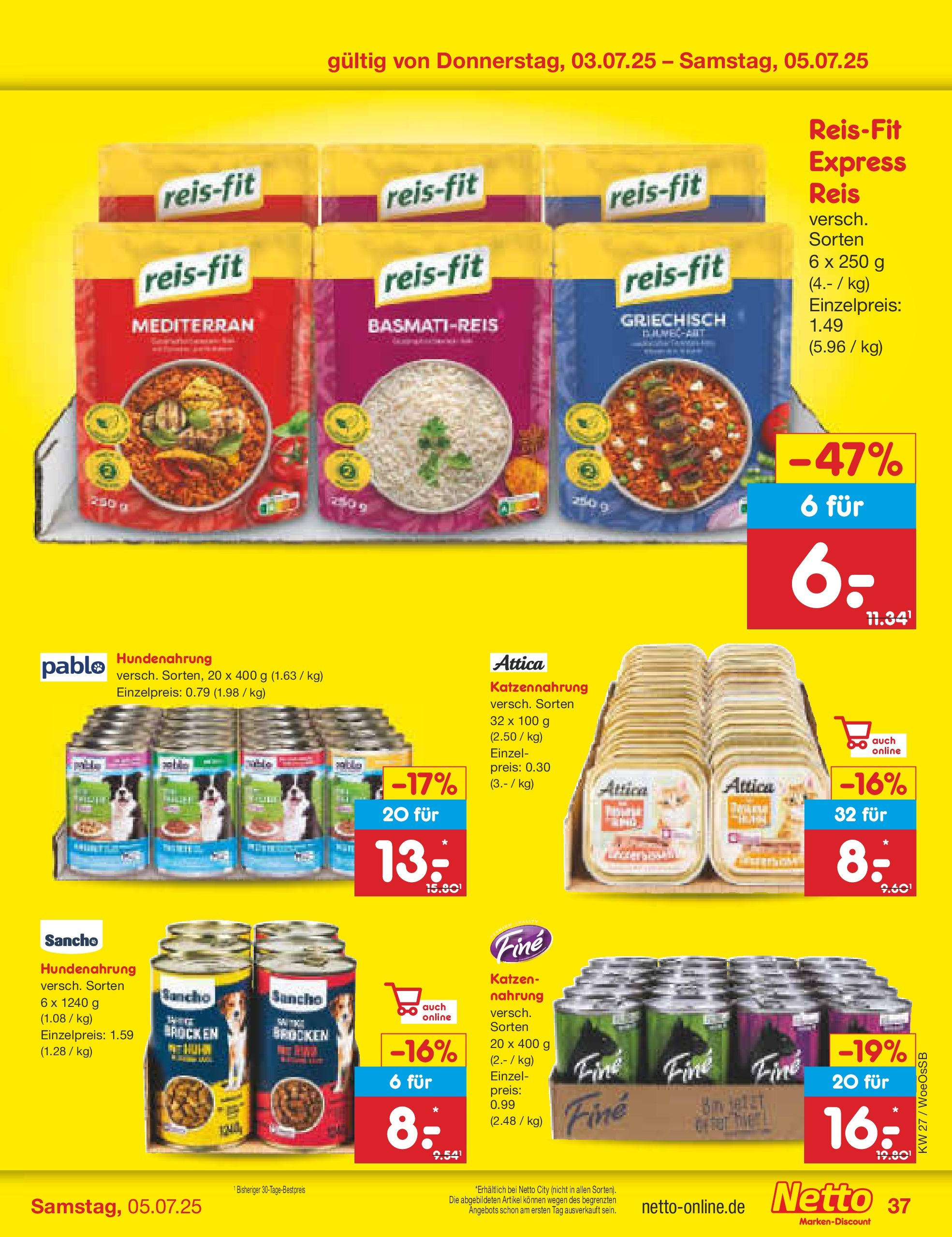 Netto Marken-Discount prospekt Gemmingen (ab 29.06.2025) » Angebote | Seite: 57 | Produkte: Basmatireis, Reis Netto Marken-Discount prospekt Gemmingen (ab 29.06.2025) » Angebote | Seite: 57 | Produkte: Basmatireis, Reis