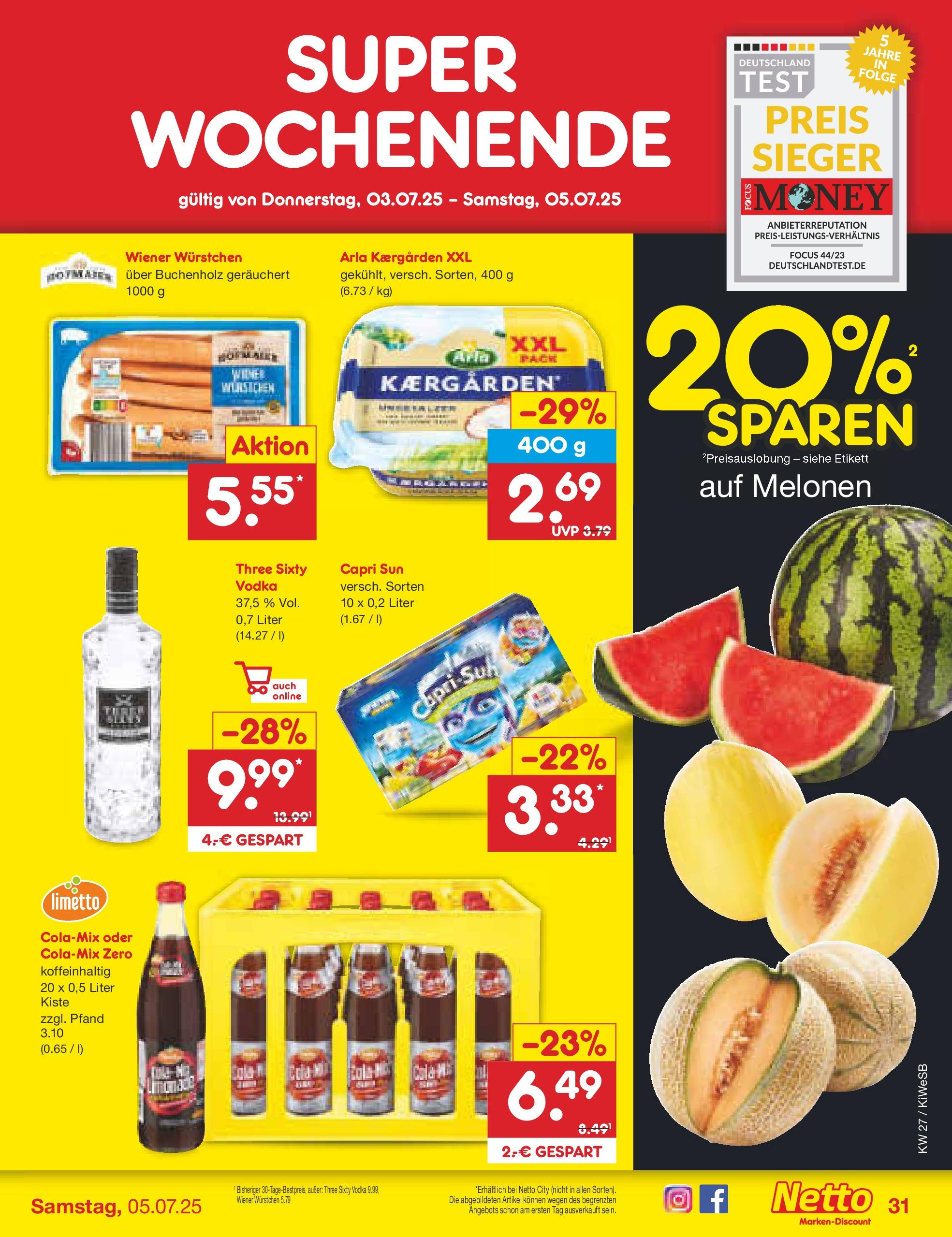 Netto Marken-Discount prospekt Bad Friedrichshall (ab 29.06.2025) » Angebote | Seite: 51 | Produkte: Wiener wurstchen, Capri sun, Cola, Vodka Netto Marken-Discount prospekt Bad Friedrichshall (ab 29.06.2025) » Angebote | Seite: 51 | Produkte: Wiener wurstchen, Capri sun, Cola, Vodka