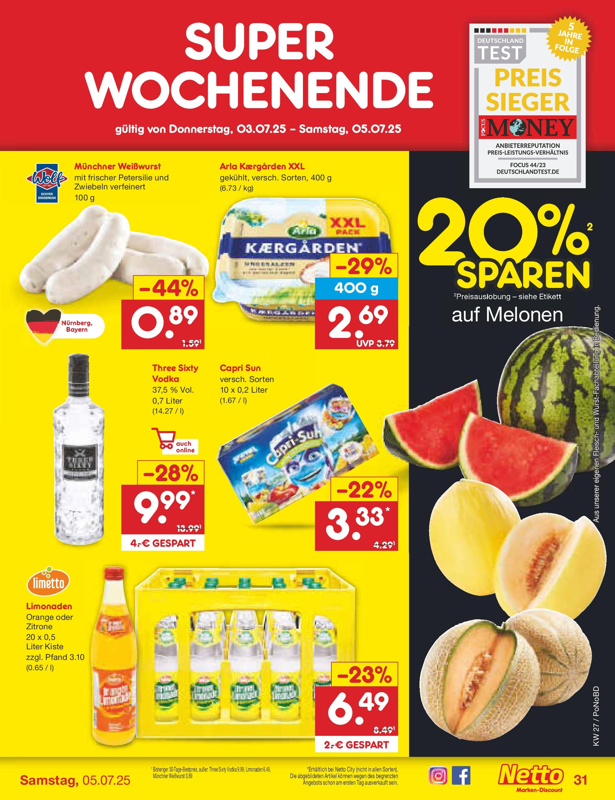 Netto Marken-Discount prospekt Selb	 (ab 29.06.2025) » Angebote | Seite: 51 | Produkte: Capri sun, Zwiebeln, Zitrone, Petersilie