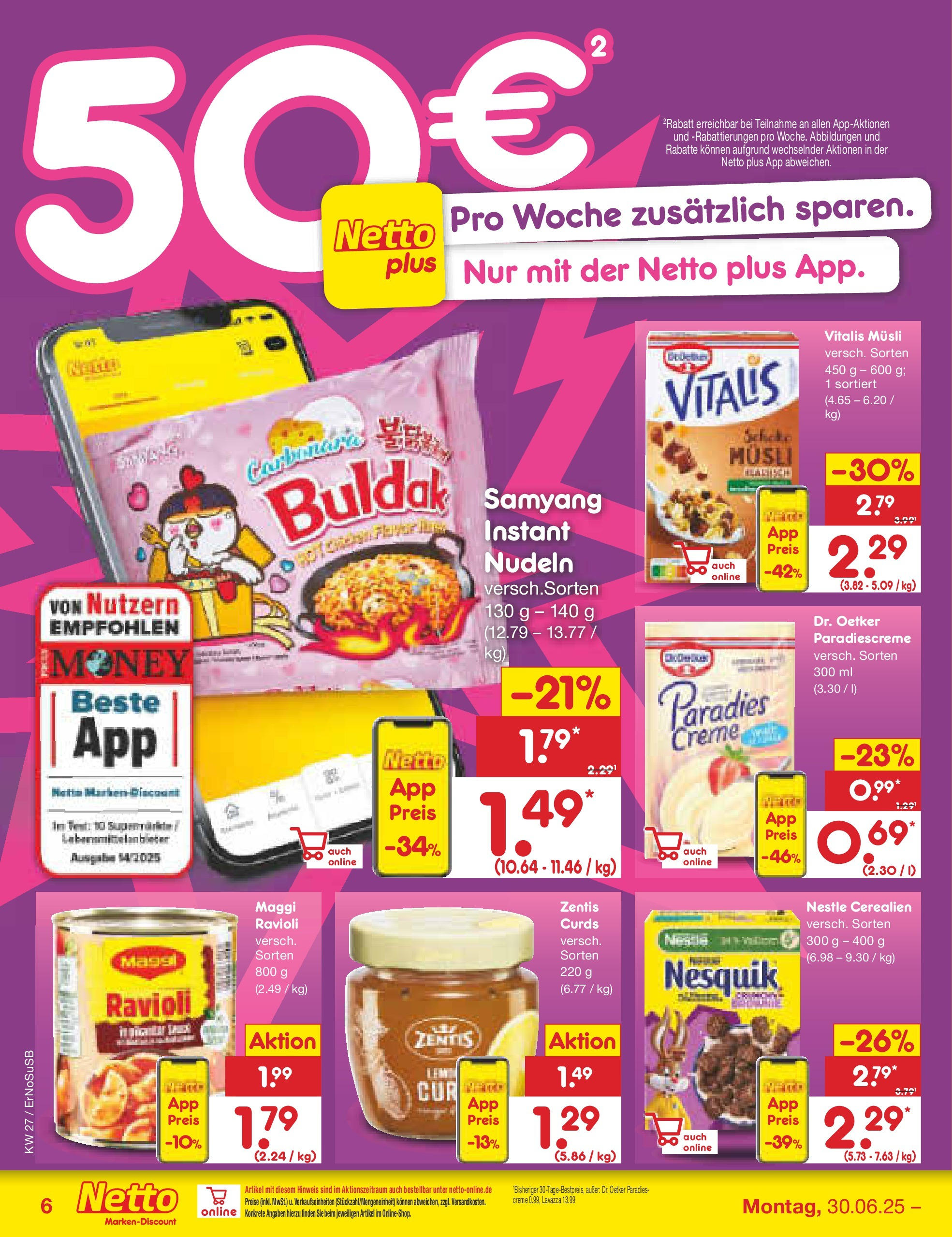 Netto Marken-Discount prospekt Erfurt (ab 29.06.2025) » Angebote | Seite: 8 | Produkte: Musli, Lavazza, Creme, Pasta Netto Marken-Discount prospekt Erfurt (ab 29.06.2025) » Angebote | Seite: 8 | Produkte: Musli, Lavazza, Creme, Pasta