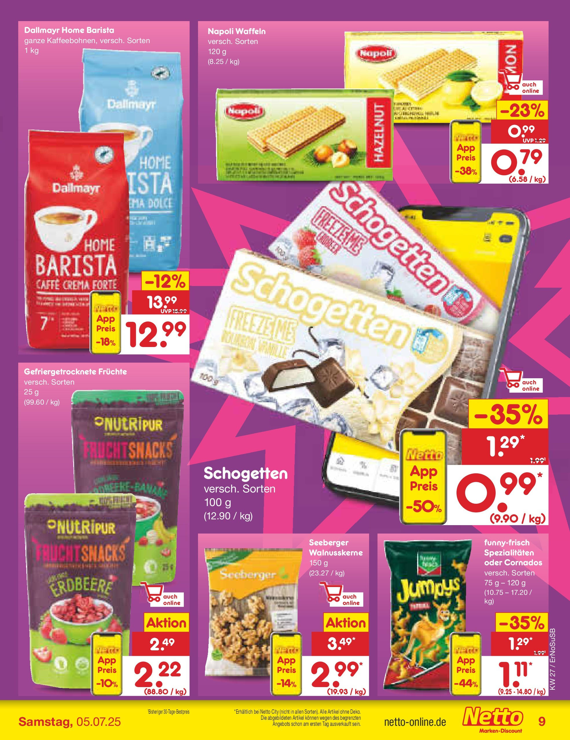 Netto Marken-Discount prospekt Erfurt (ab 29.06.2025) » Angebote | Seite: 11 | Produkte: Waffeln, Dallmayr, Schogetten Netto Marken-Discount prospekt Erfurt (ab 29.06.2025) » Angebote | Seite: 11 | Produkte: Waffeln, Dallmayr, Schogetten