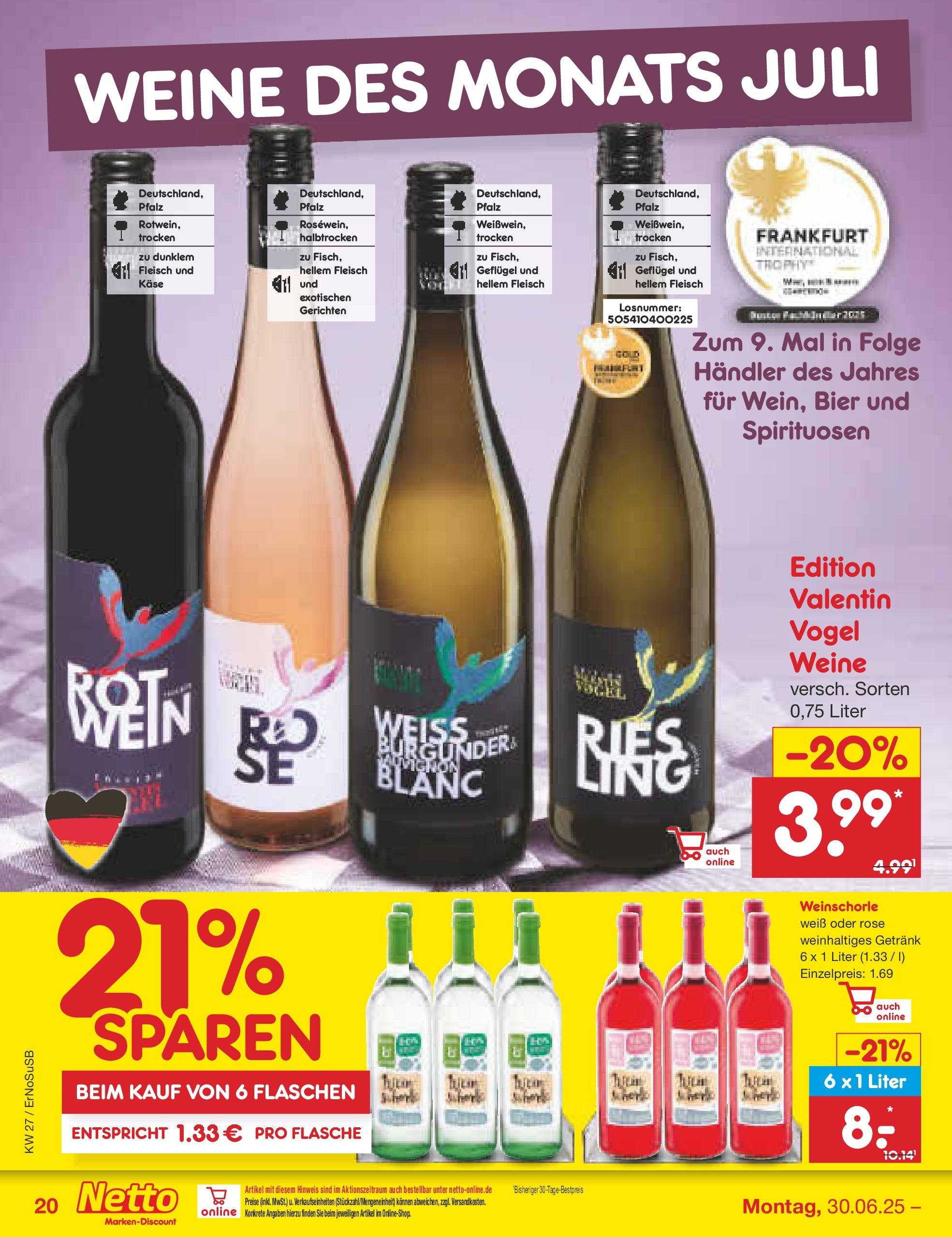Netto Marken-Discount prospekt Erfurt (ab 29.06.2025) » Angebote | Seite: 24 | Produkte: Käse, Bier, Weinschorle, Fleisch Netto Marken-Discount prospekt Erfurt (ab 29.06.2025) » Angebote | Seite: 24 | Produkte: Käse, Bier, Weinschorle, Fleisch