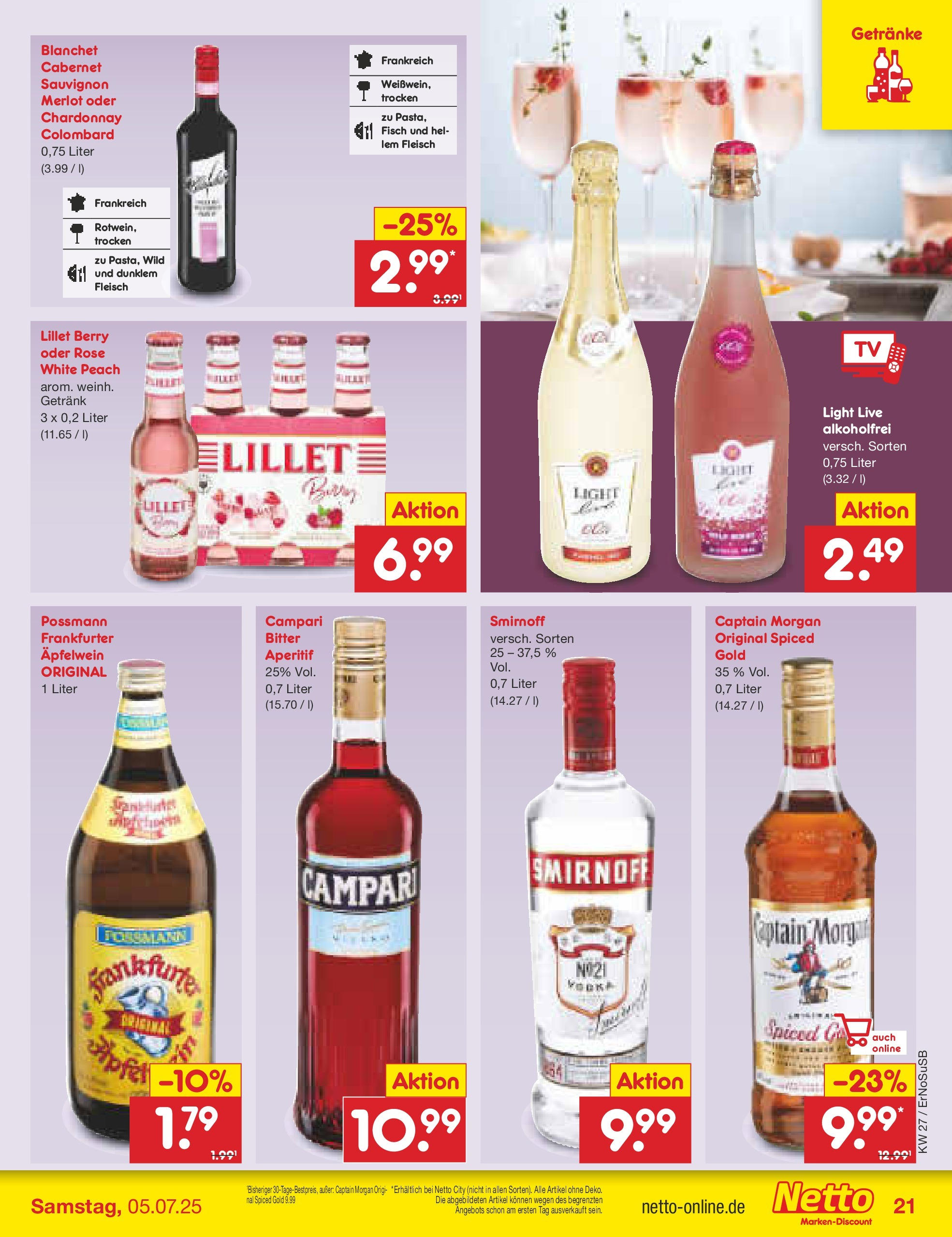 Netto Marken-Discount prospekt Erfurt (ab 29.06.2025) » Angebote | Seite: 25 | Produkte: Rum, Merlot, Äpfel, Lillet Netto Marken-Discount prospekt Erfurt (ab 29.06.2025) » Angebote | Seite: 25 | Produkte: Rum, Merlot, Äpfel, Lillet