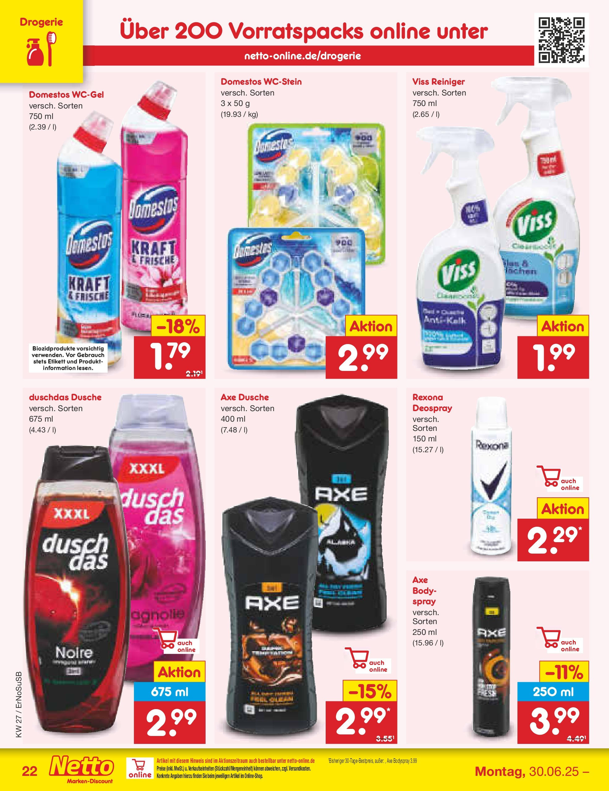 Netto Marken-Discount prospekt Erfurt (ab 29.06.2025) » Angebote | Seite: 28 | Produkte: Dusche, Deodorant, Duschdas, Shower Gel Netto Marken-Discount prospekt Erfurt (ab 29.06.2025) » Angebote | Seite: 28 | Produkte: Dusche, Deodorant, Duschdas, Shower Gel