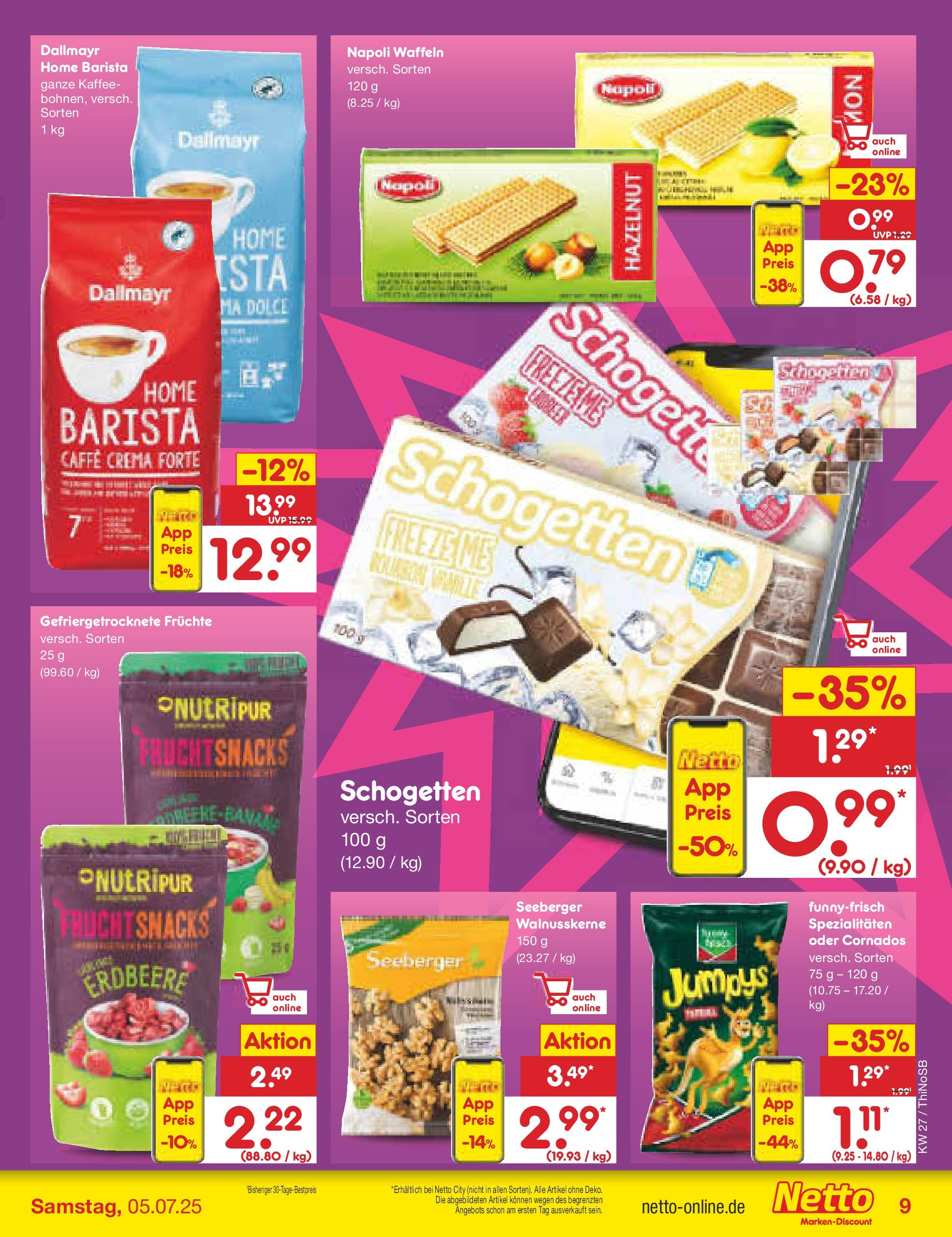 Netto Marken-Discount prospekt Spremberg (ab 29.06.2025) » Angebote | Seite: 11 | Produkte: Kaffee, Waffeln, Schogetten, Chips Netto Marken-Discount prospekt Spremberg (ab 29.06.2025) » Angebote | Seite: 11 | Produkte: Kaffee, Waffeln, Schogetten, Chips