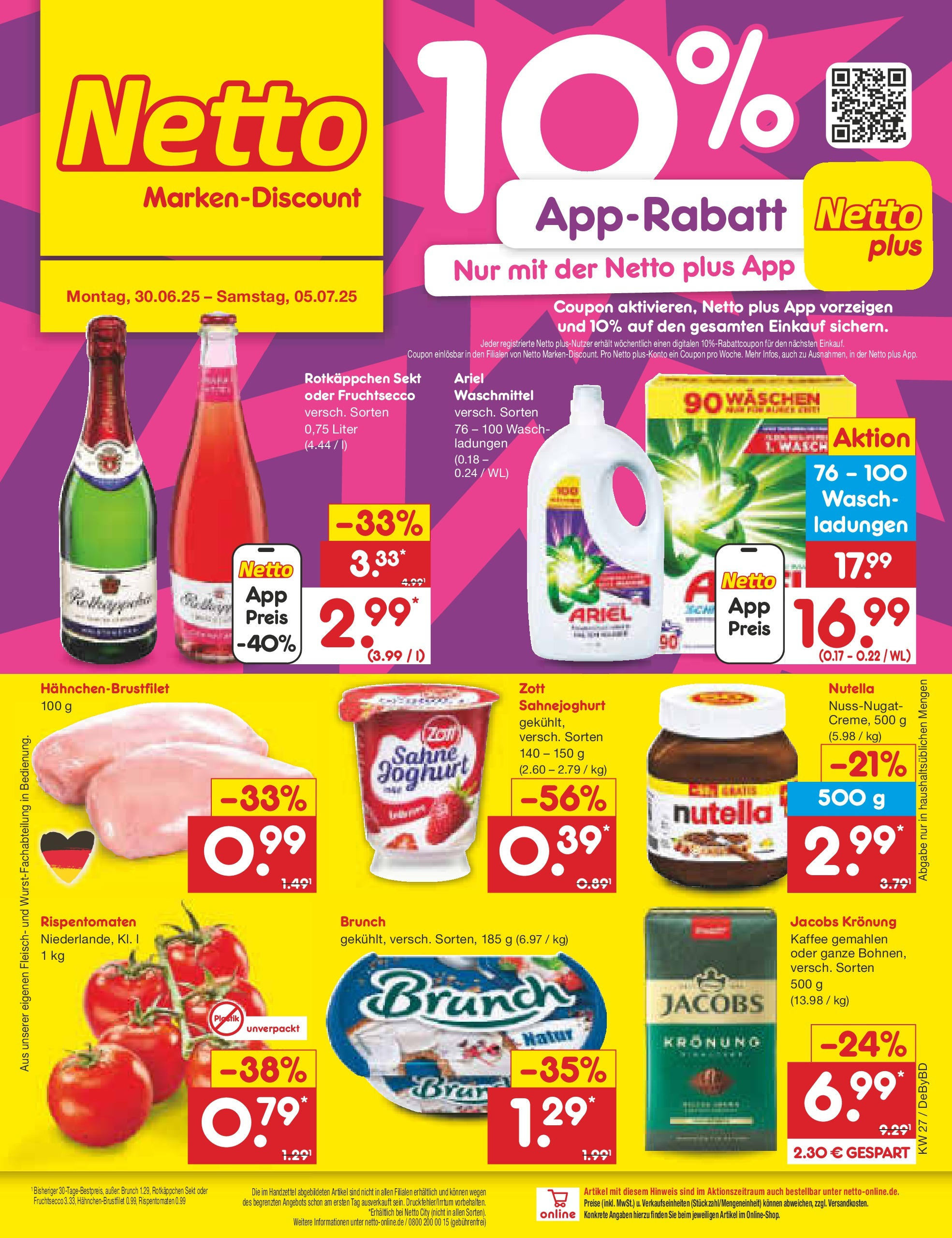 Netto Marken-Discount prospekt Buttenwiesen (ab 29.06.2025) » Angebote | Seite: 1 | Produkte: Ariel, Kaffee, Sekt, Rotkäppchen Netto Marken-Discount prospekt Buttenwiesen (ab 29.06.2025) » Angebote | Seite: 1 | Produkte: Ariel, Kaffee, Sekt, Rotkäppchen
