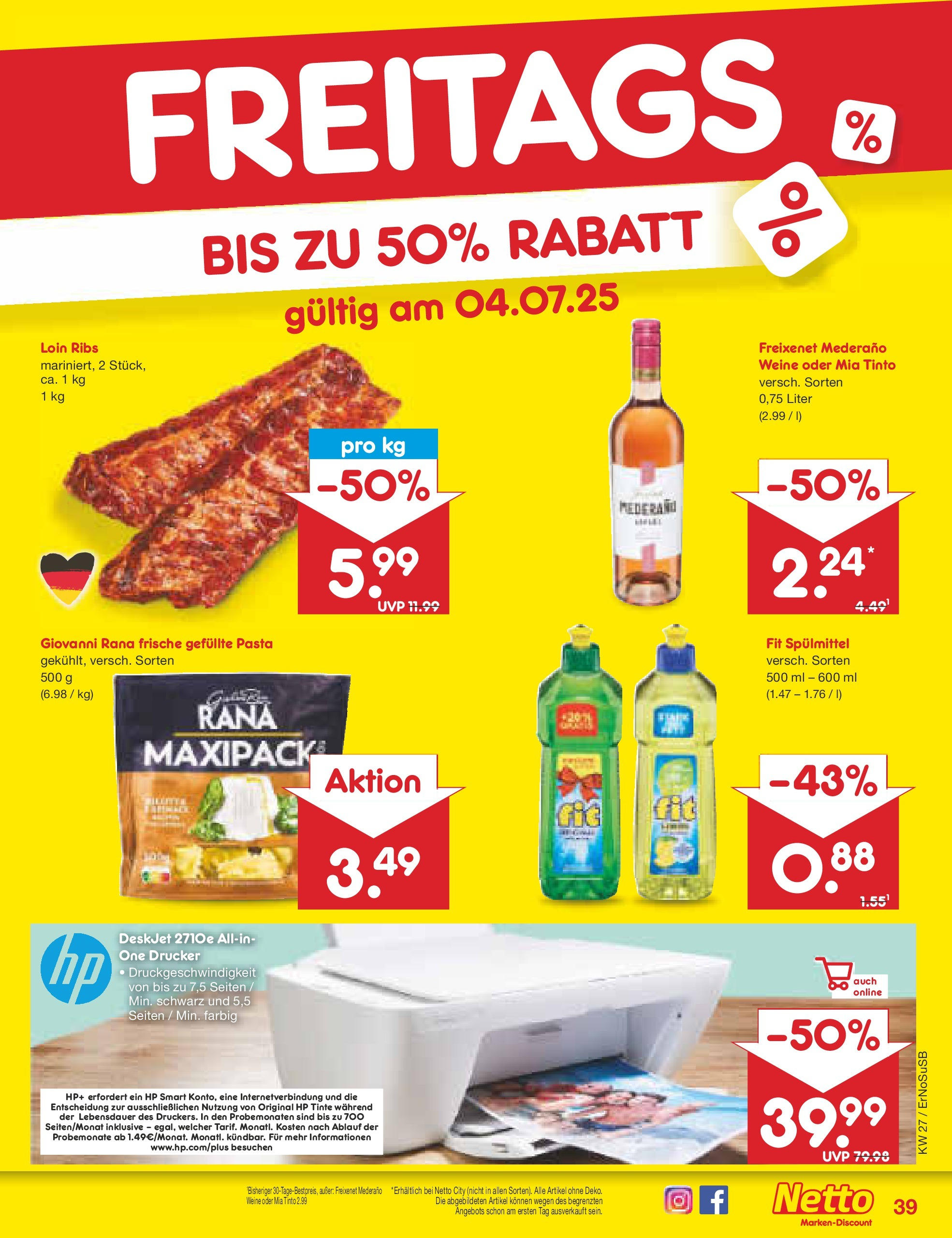 Netto Marken-Discount prospekt Erfurt (ab 29.06.2025) » Angebote | Seite: 57 | Produkte: HP, Freixenet, Freixenet mederano, Drucker Netto Marken-Discount prospekt Erfurt (ab 29.06.2025) » Angebote | Seite: 57 | Produkte: HP, Freixenet, Freixenet mederano, Drucker