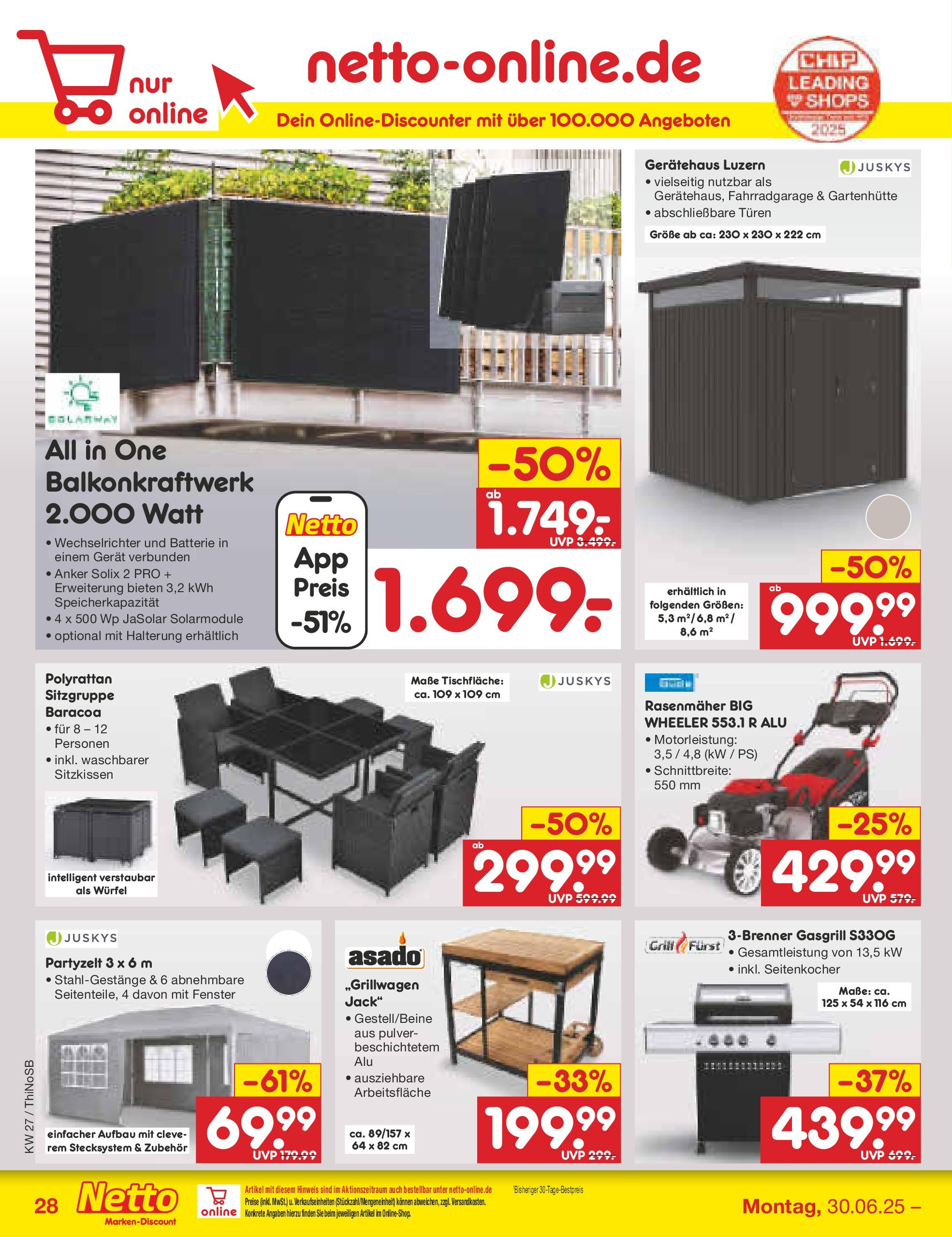 Netto Marken-Discount prospekt Spremberg (ab 29.06.2025) » Angebote | Seite: 44 | Produkte: Grill, Rasenmäher, Batterie Netto Marken-Discount prospekt Spremberg (ab 29.06.2025) » Angebote | Seite: 44 | Produkte: Grill, Rasenmäher, Batterie