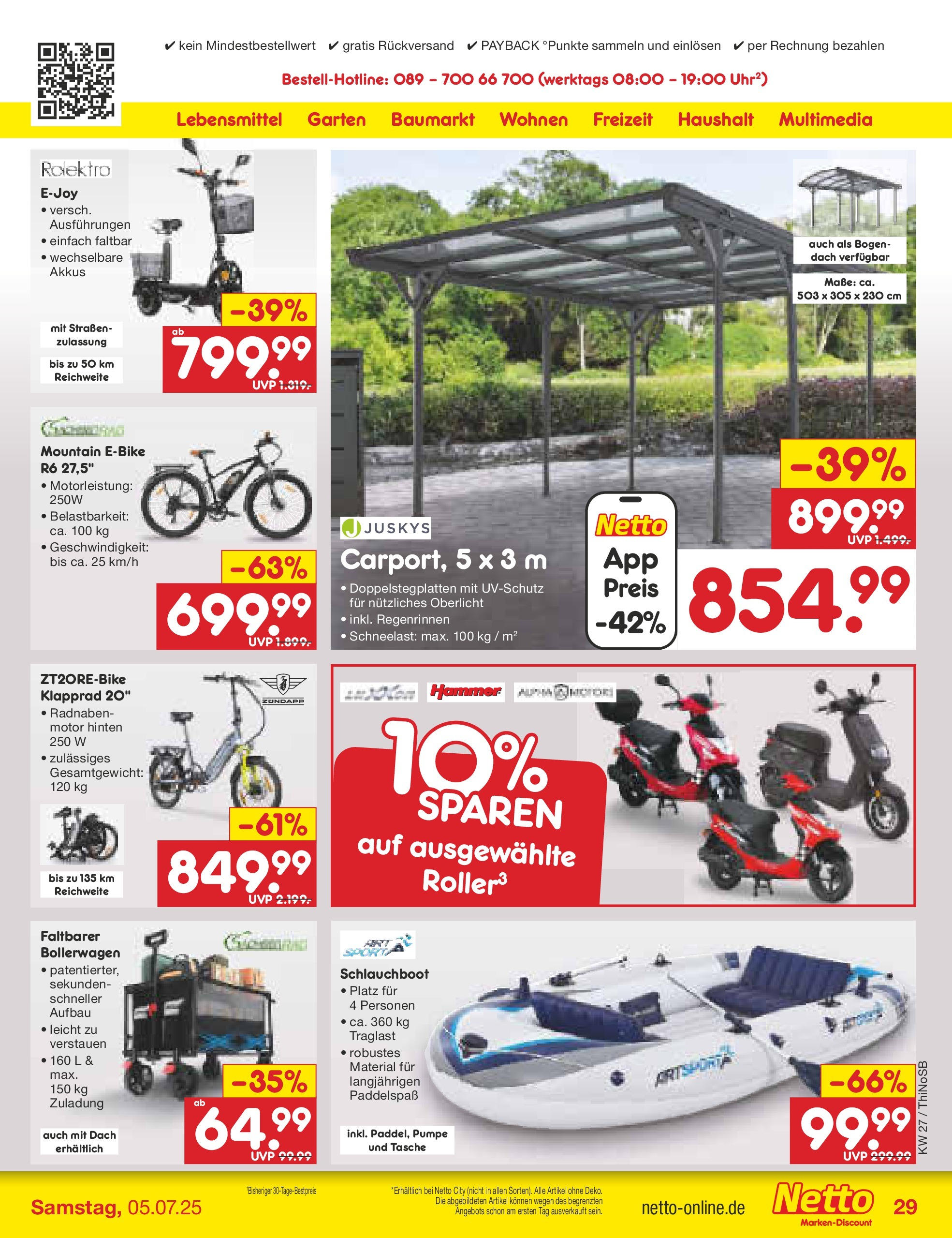 Netto Marken-Discount prospekt Spremberg (ab 29.06.2025) » Angebote | Seite: 45 | Produkte: Tasche, E-Bike, Scooter Netto Marken-Discount prospekt Spremberg (ab 29.06.2025) » Angebote | Seite: 45 | Produkte: Tasche, E-Bike, Scooter