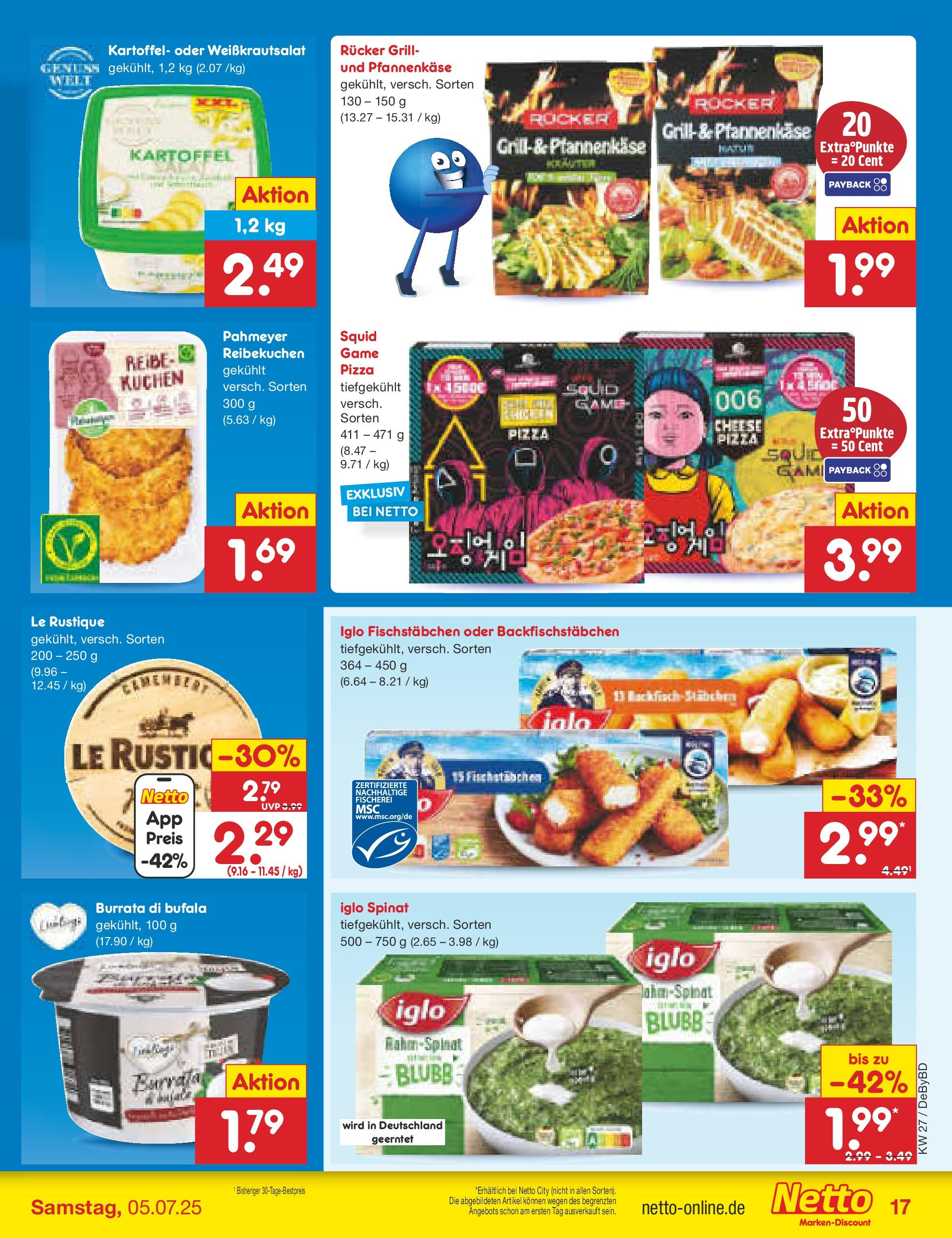 Netto Marken-Discount prospekt Buttenwiesen (ab 29.06.2025) » Angebote | Seite: 19 | Produkte: Iglo, Burrata, Fischstabchen, Pizza Netto Marken-Discount prospekt Buttenwiesen (ab 29.06.2025) » Angebote | Seite: 19 | Produkte: Iglo, Burrata, Fischstabchen, Pizza