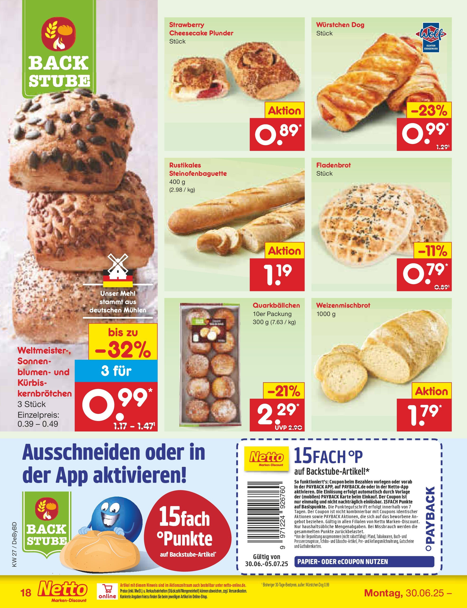 Netto Marken-Discount prospekt Buttenwiesen (ab 29.06.2025) » Angebote | Seite: 20 | Produkte: Mehl, Quark, Blumen, Baguette Netto Marken-Discount prospekt Buttenwiesen (ab 29.06.2025) » Angebote | Seite: 20 | Produkte: Mehl, Quark, Blumen, Baguette