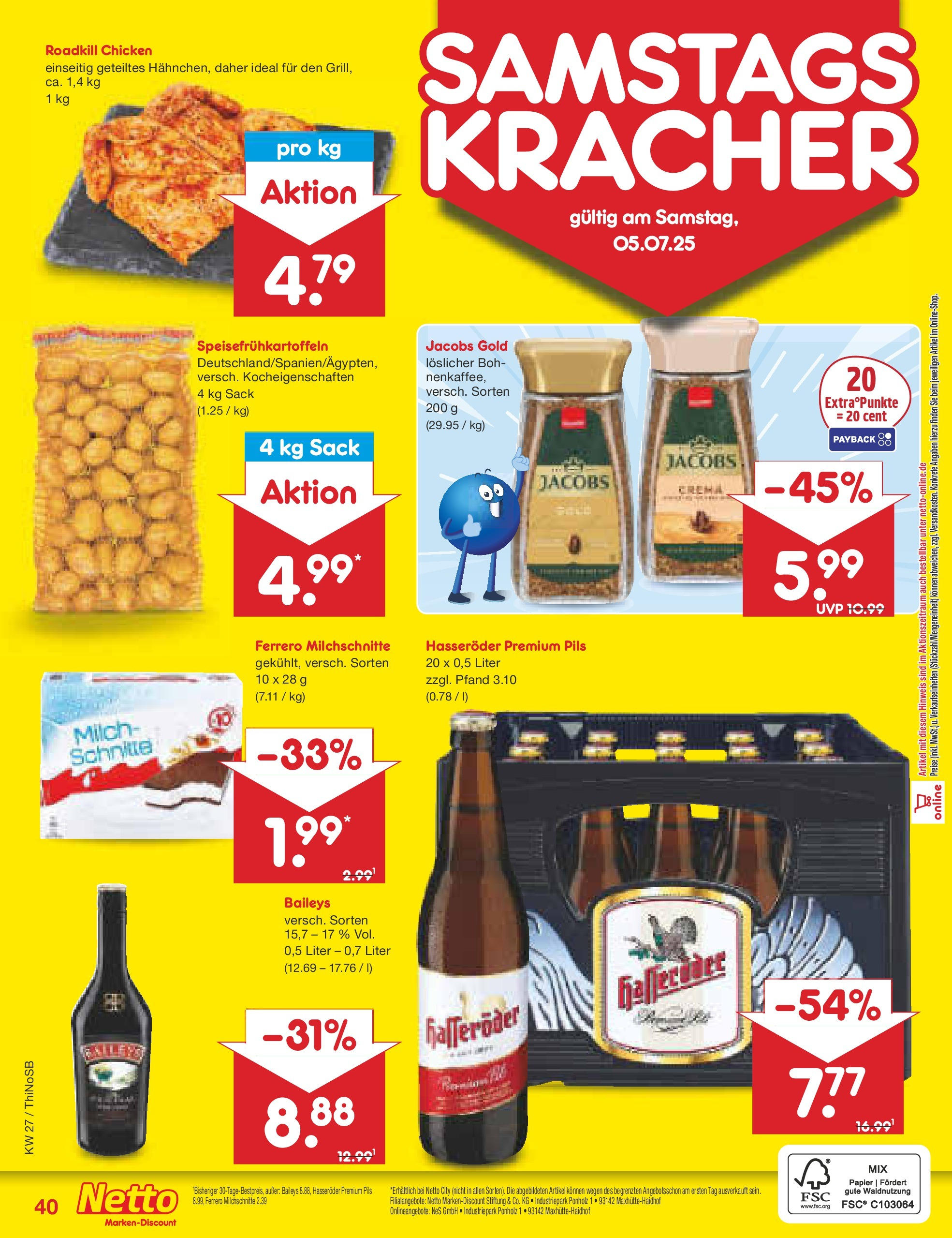 Netto Marken-Discount prospekt Spremberg (ab 29.06.2025) » Angebote | Seite: 62 | Produkte: Milch, Baileys, Hasseröder, Ferrero milchschnitte Netto Marken-Discount prospekt Spremberg (ab 29.06.2025) » Angebote | Seite: 62 | Produkte: Milch, Baileys, Hasseröder, Ferrero milchschnitte