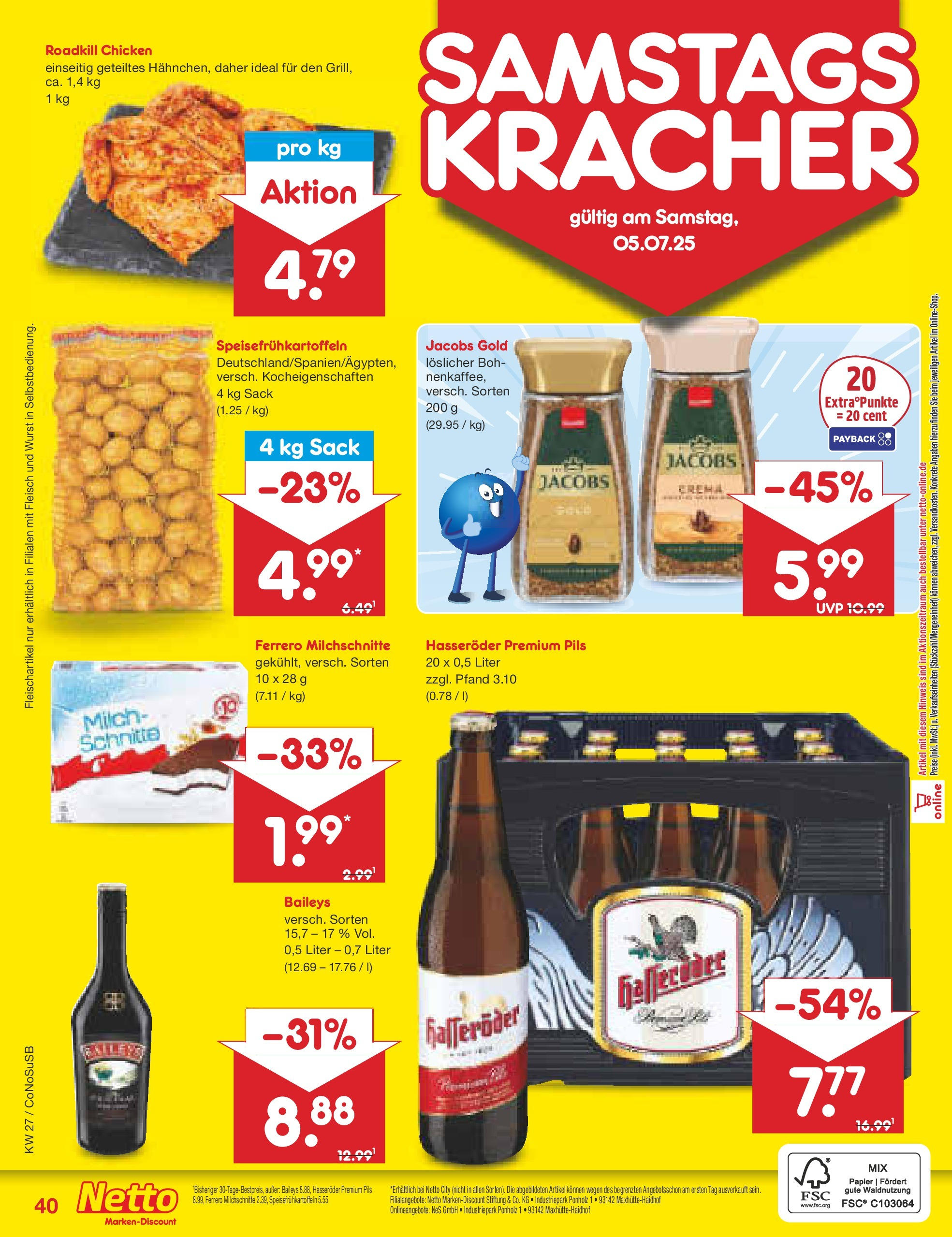 Netto Marken-Discount prospekt Kloster Lehnin (ab 29.06.2025) » Angebote | Seite: 62 | Produkte: Milch, Pils, Wurst, Ferrero milchschnitte Netto Marken-Discount prospekt Kloster Lehnin (ab 29.06.2025) » Angebote | Seite: 62 | Produkte: Milch, Pils, Wurst, Ferrero milchschnitte