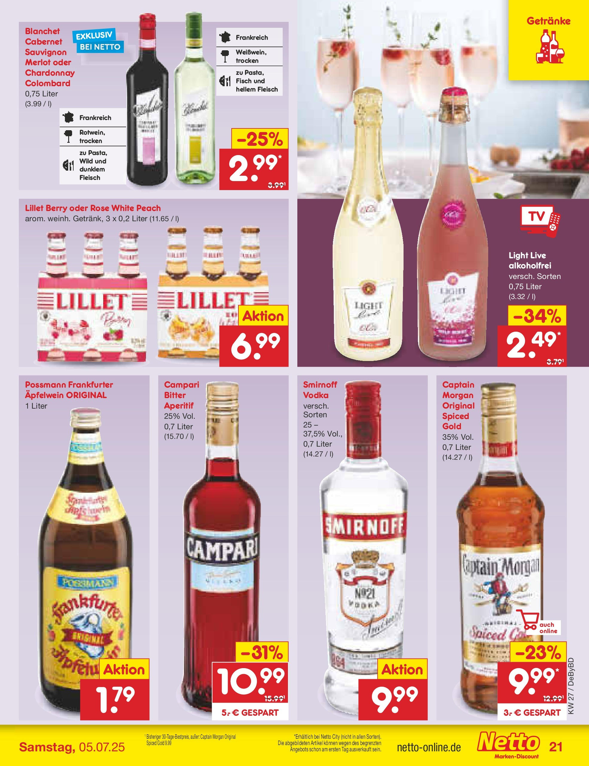 Netto Marken-Discount prospekt Buttenwiesen (ab 29.06.2025) » Angebote | Seite: 25 | Produkte: Campari, Fisch, Vodka, Fleisch Netto Marken-Discount prospekt Buttenwiesen (ab 29.06.2025) » Angebote | Seite: 25 | Produkte: Campari, Fisch, Vodka, Fleisch