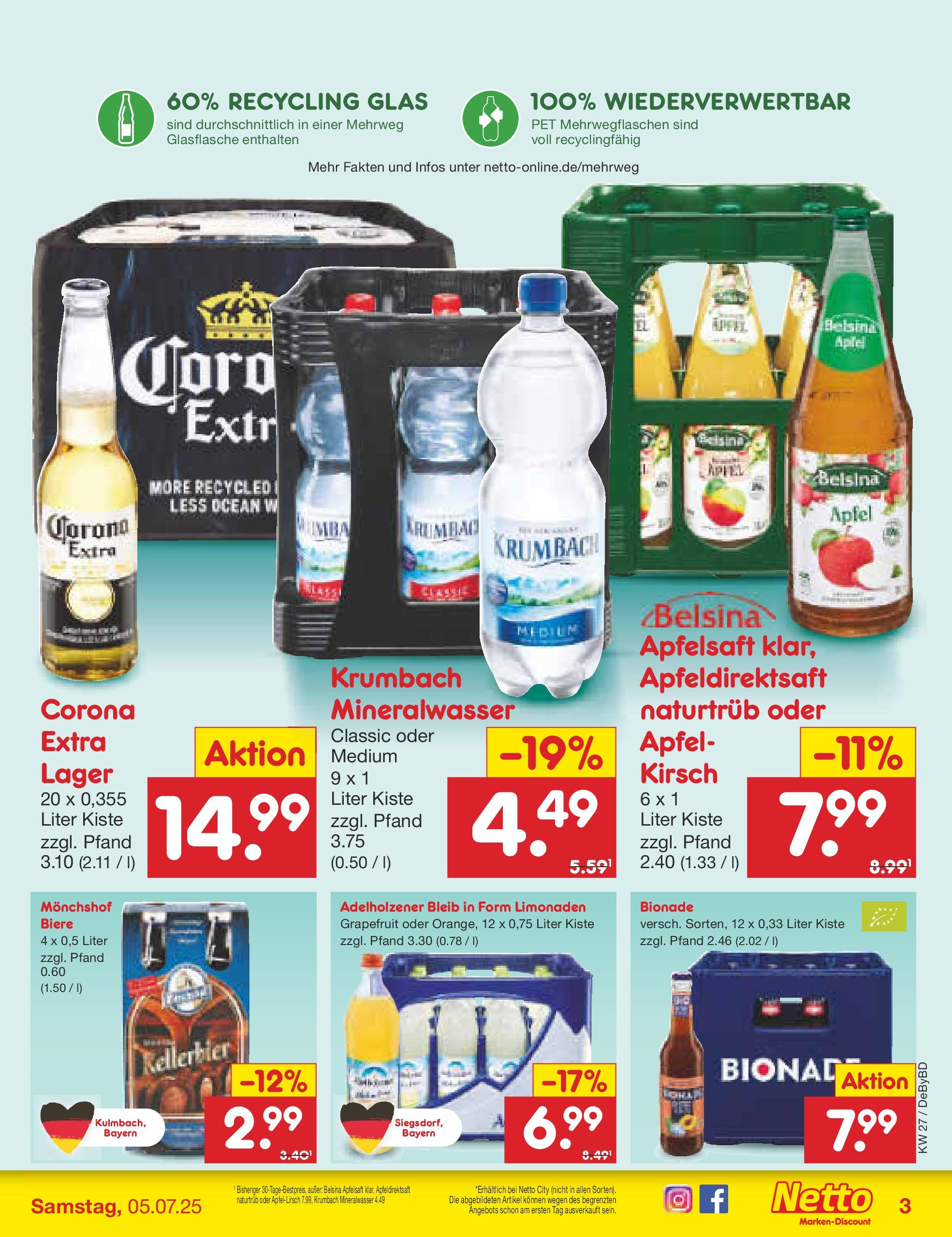 Netto Marken-Discount prospekt Buttenwiesen (ab 29.06.2025) » Angebote | Seite: 31 | Produkte: Äpfel, Bionade, Apple, Grapefruit Netto Marken-Discount prospekt Buttenwiesen (ab 29.06.2025) » Angebote | Seite: 31 | Produkte: Äpfel, Bionade, Apple, Grapefruit