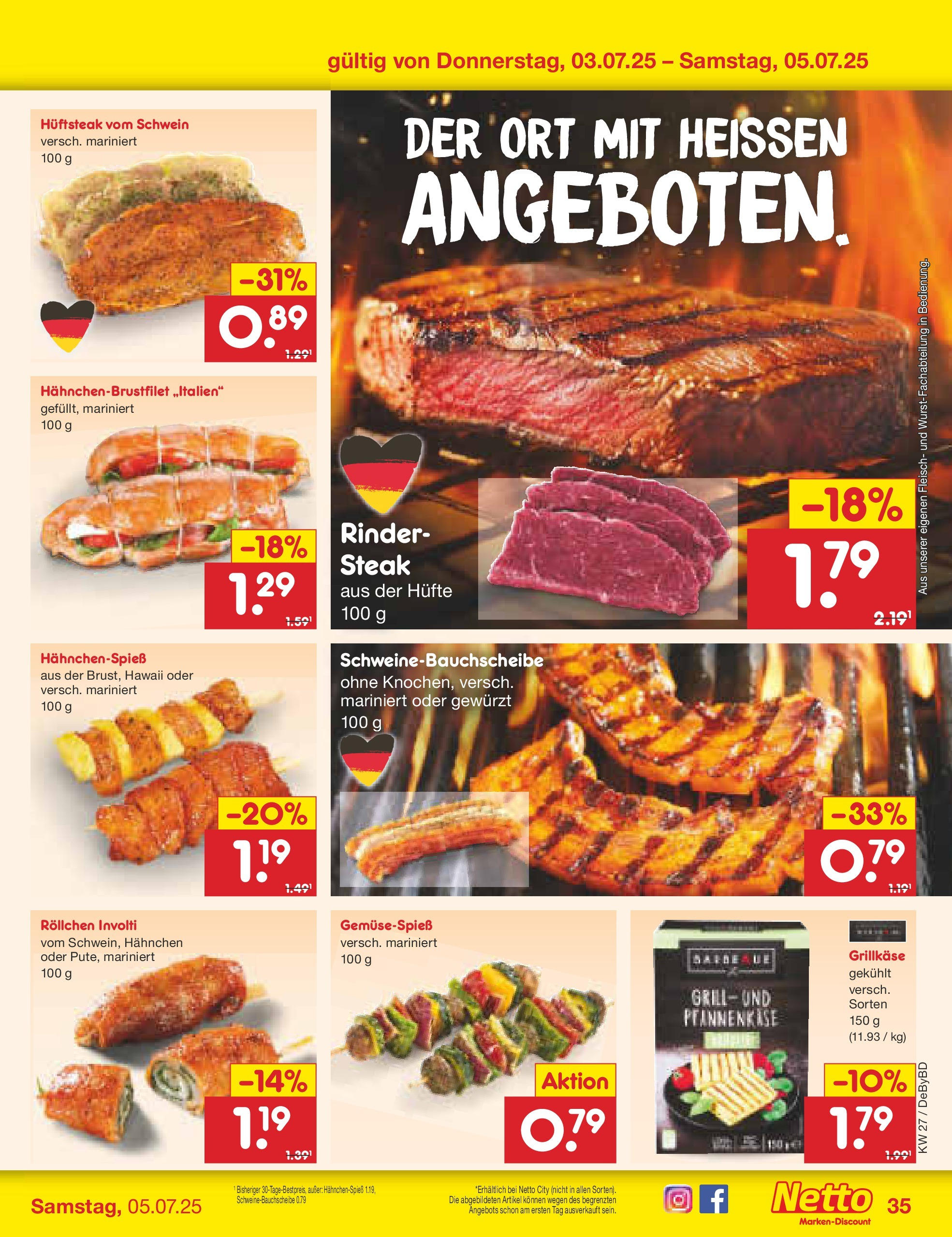 Netto Marken-Discount prospekt Buttenwiesen (ab 29.06.2025) » Angebote | Seite: 55 | Produkte: Grill, Hahnchen, Steak, Fleisch Netto Marken-Discount prospekt Buttenwiesen (ab 29.06.2025) » Angebote | Seite: 55 | Produkte: Grill, Hahnchen, Steak, Fleisch