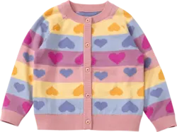 ALANA Strickjacke mit Herz-Muster, rosa, Gr. 98