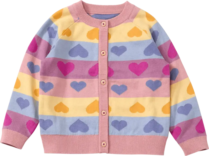 ALANA Strickjacke mit Herz-Muster, rosa, Gr. 98
