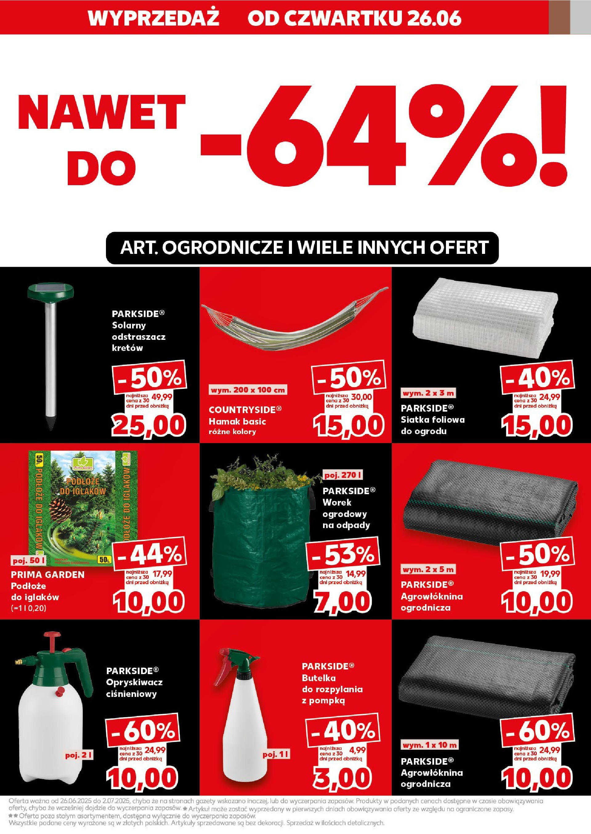 Kaufland gazetka - Mega okazje od 26.06.2025 - od jutra PDF | Strona: 5 | Produkty: Opryskiwacz, Siatka, Hamak