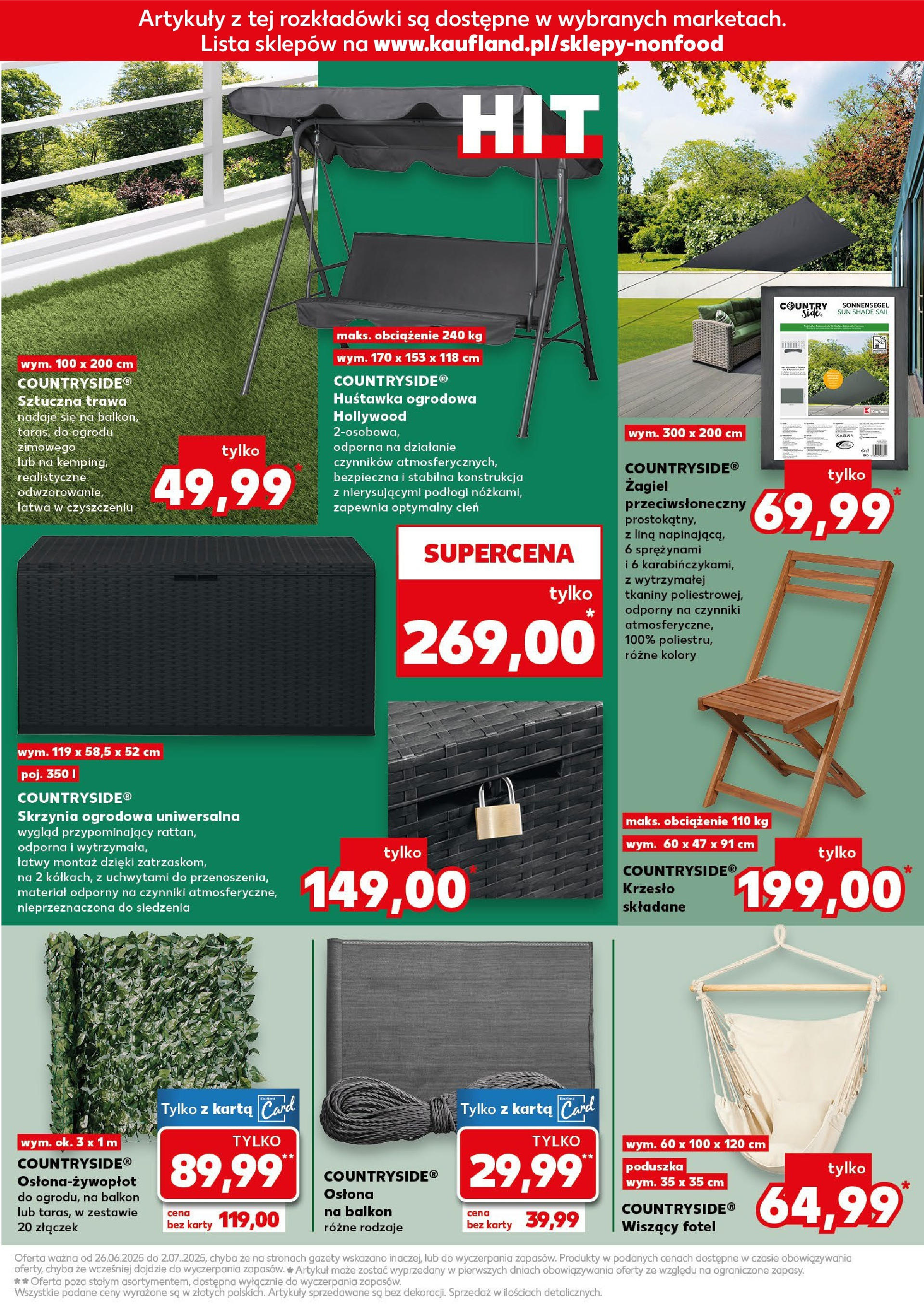 Kaufland gazetka - Mega okazje od 26.06.2025 - od jutra PDF | Strona: 9 | Produkty: Karta, Poduszka, Fotel, Krzesło