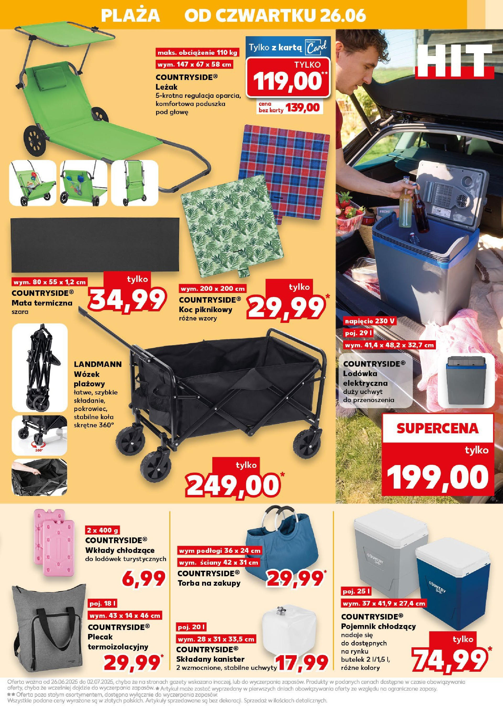 Kaufland gazetka - Mega okazje od 26.06.2025 - od jutra PDF | Strona: 11 | Produkty: Karta, Torba, Lodówka, Koc
