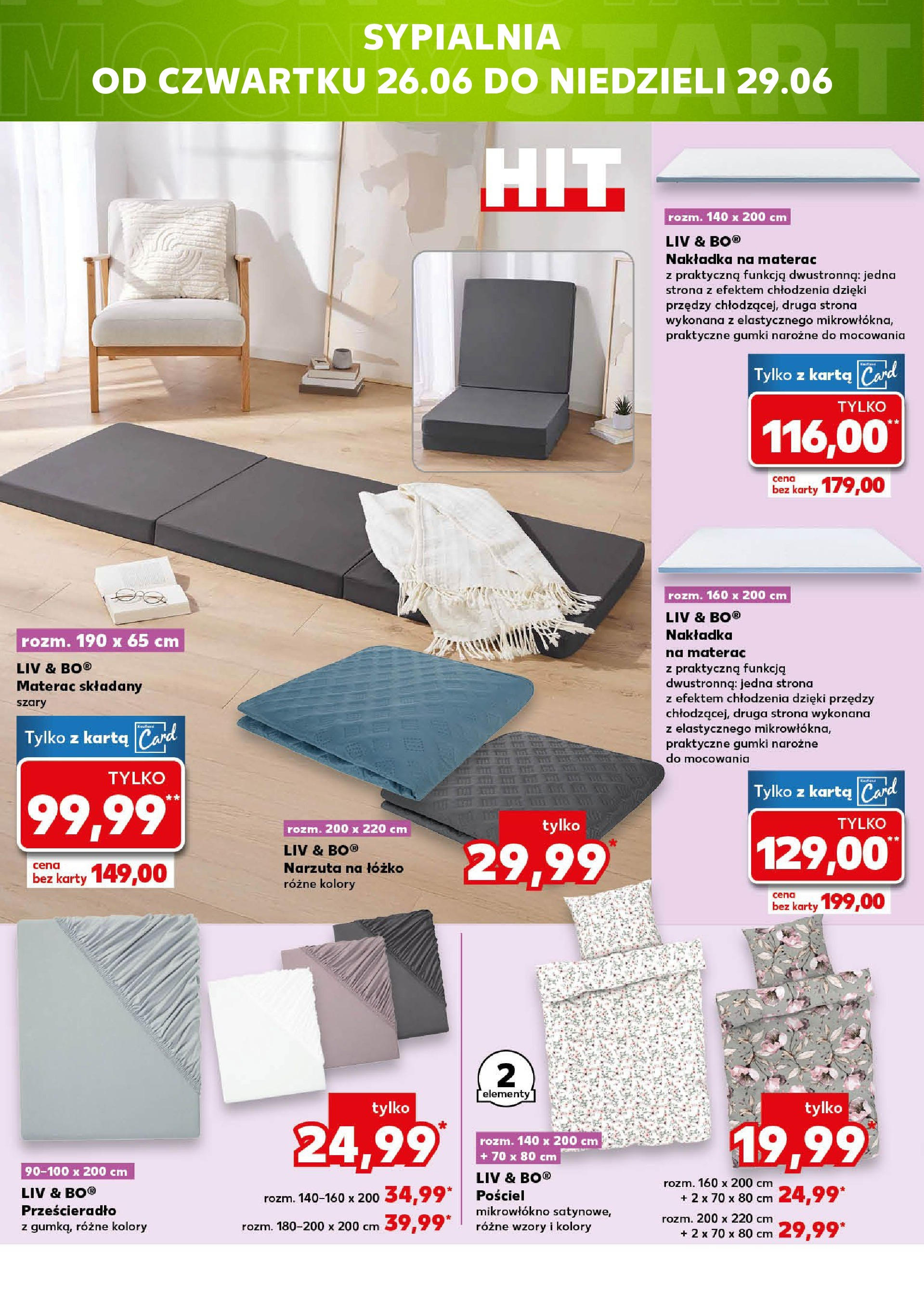 Kaufland gazetka - Mega okazje od 26.06.2025 - od jutra PDF | Strona: 12 | Produkty: Pościel, Karta, Materac, Materac składany