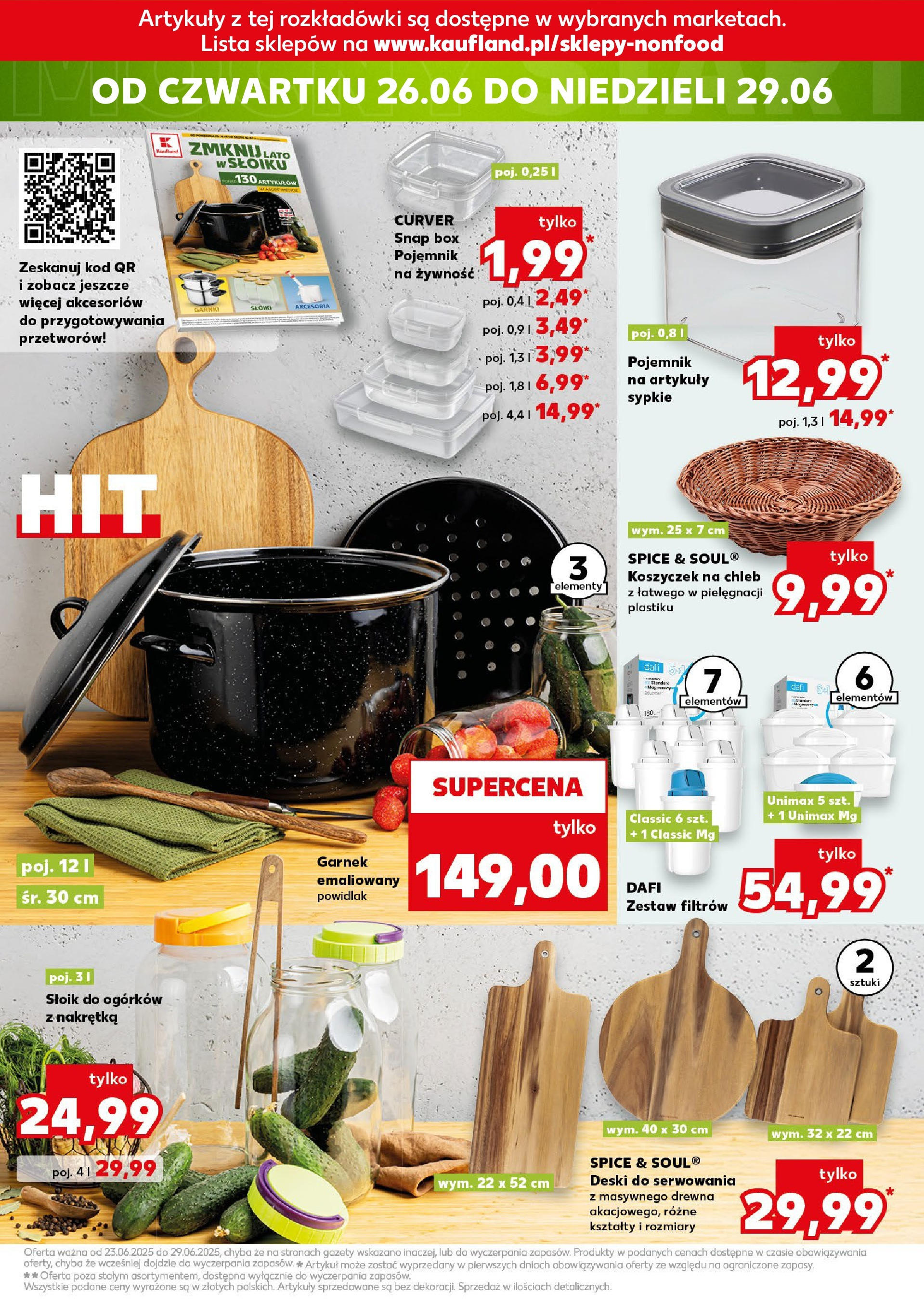Kaufland gazetka - Mega okazje od 26.06.2025 - od jutra PDF | Strona: 15 | Produkty: Garnek, Słomki, Chleb, Garnki