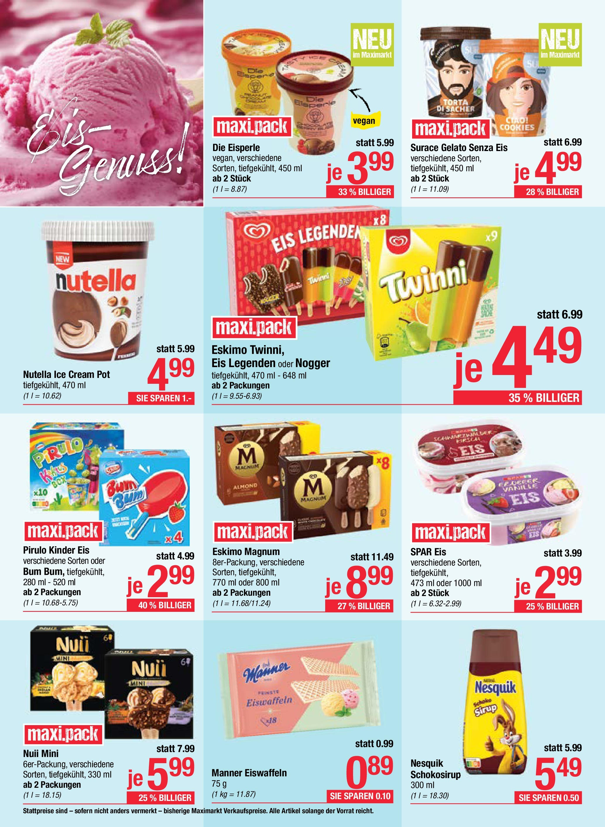 Maximarkt Haid, Linz von 23.06.2025 - Aktuelle Angebote | Seite: 6 | Produkte: Eis