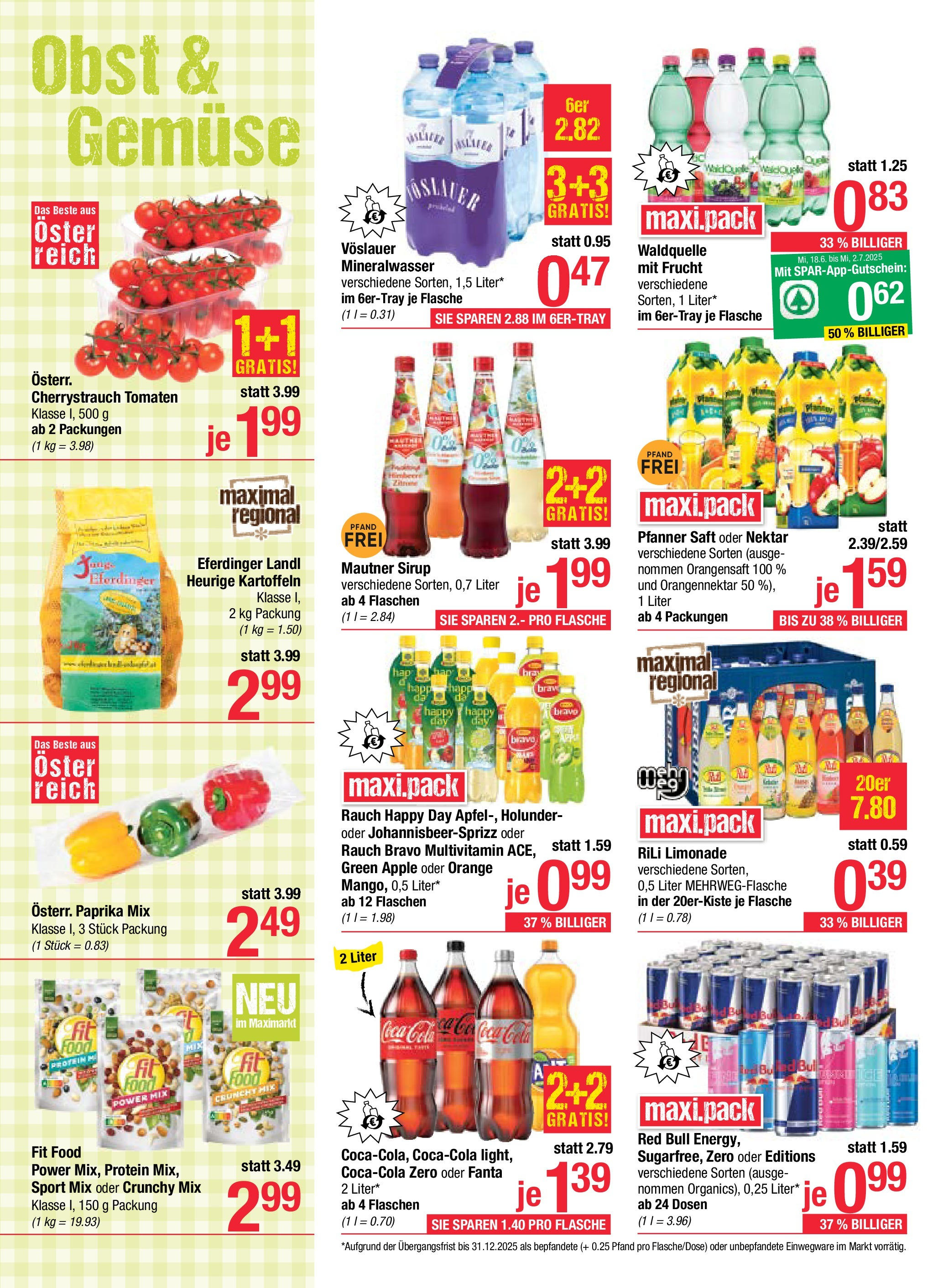 Maximarkt Haid, Linz von 23.06.2025 - Aktuelle Angebote | Seite: 10 | Produkte: Gemüse, Obst, Tomaten, Papier blanc