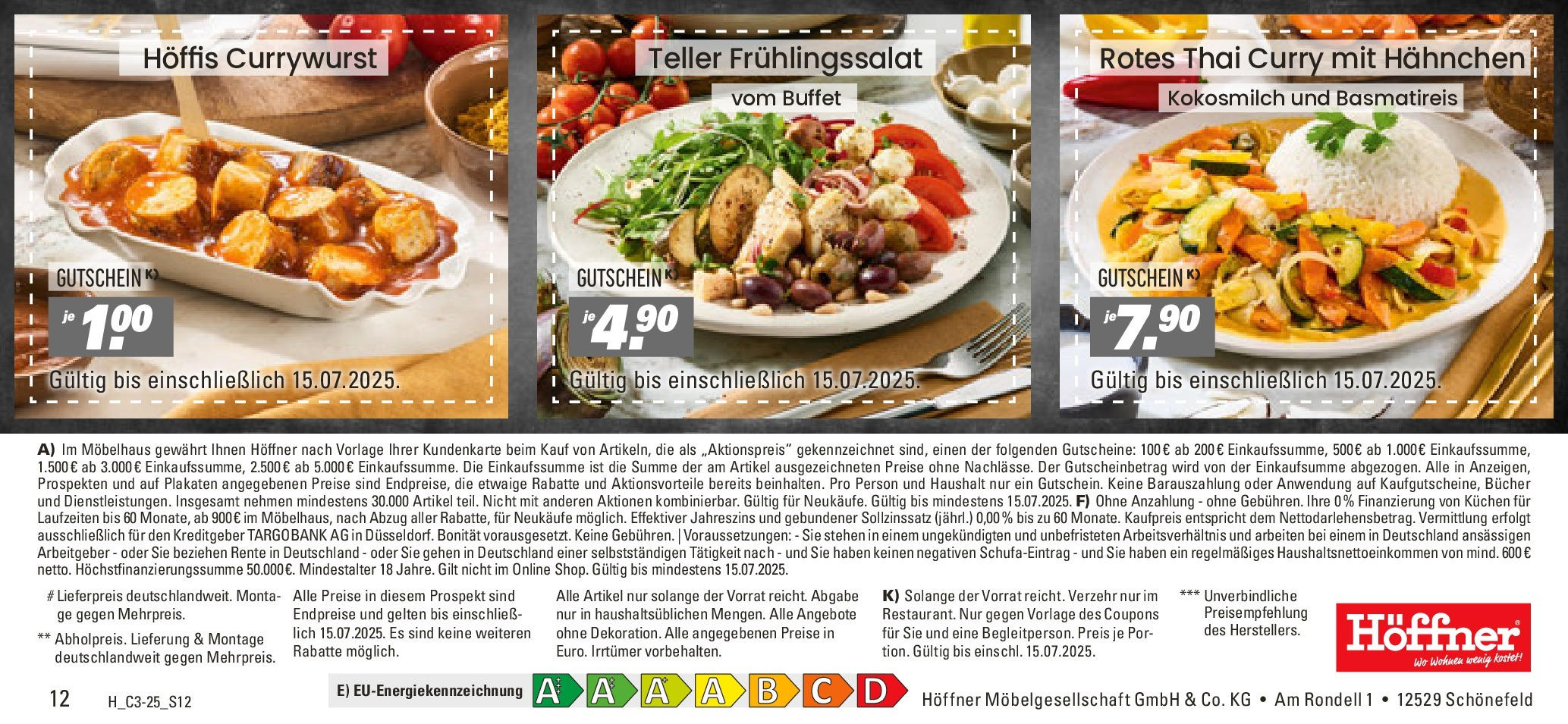Höffner - Höffner: Möbelangebote (ab 24.06.2025) zum Blättern | Seite: 12 | Produkte: Hahnchen, Basmatireis, Kuchen
