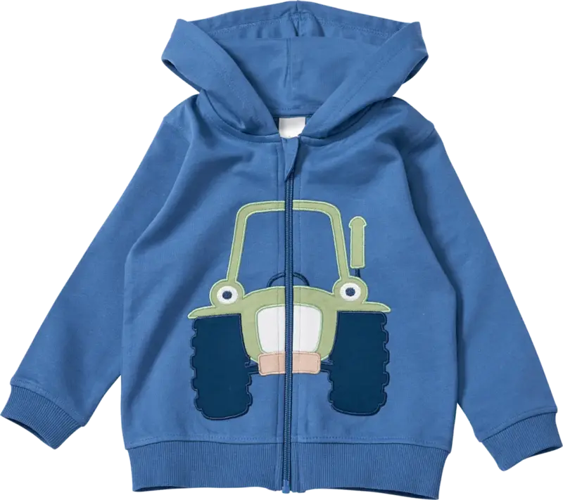 ALANA Sweatjacke mit Traktor-Applikation, blau, Gr. 98
