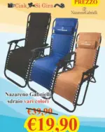 Mondo Casa Più Nazareno Gabrielli sdraio vari colori - al 30.06.2025