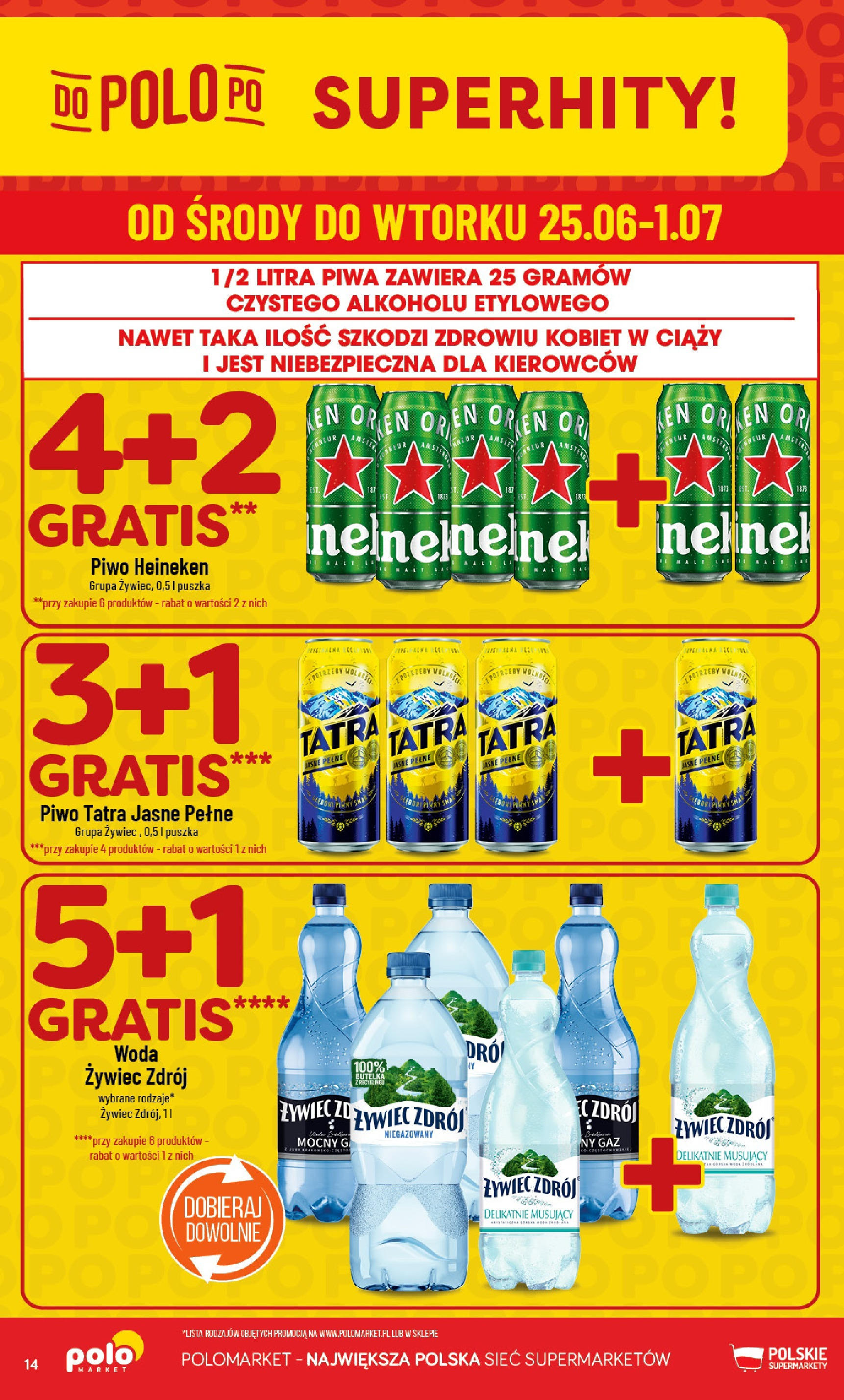 POLOmarket gazetka od jutra (25.06.2025) | Nowa PDF | Strona: 14 | Produkty: Woda żywiec, Piwo, Woda, Heineken POLOmarket gazetka od jutra (25.06.2025) - Nowa PDF | Strona: 14 | Produkty: Woda żywiec, Piwo, Woda, Heineken