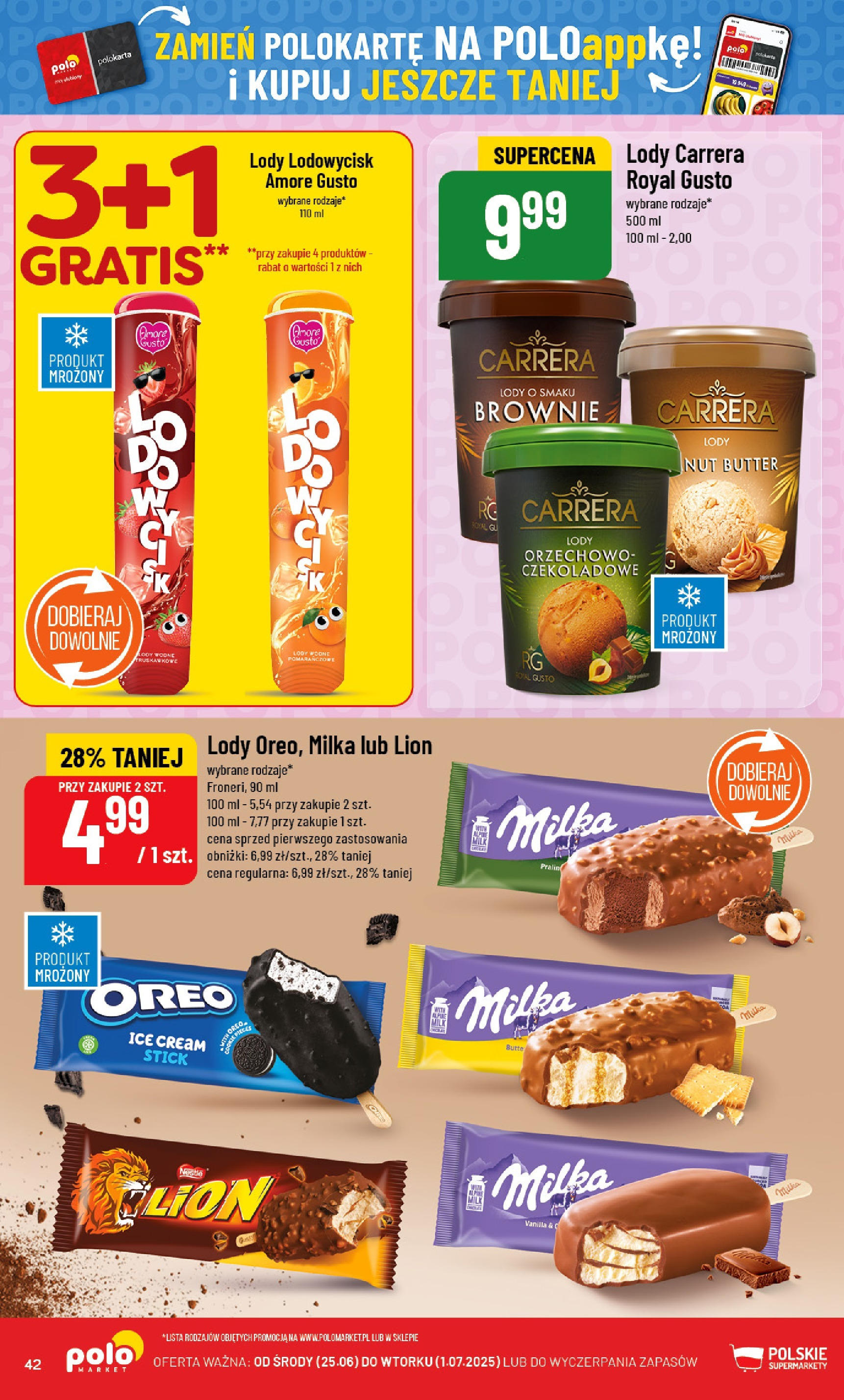 POLOmarket gazetka od jutra (25.06.2025) | Nowa PDF | Strona: 42 | Produkty: Milka, Brownie, Lody POLOmarket gazetka od jutra (25.06.2025) - Nowa PDF | Strona: 42 | Produkty: Milka, Brownie, Lody