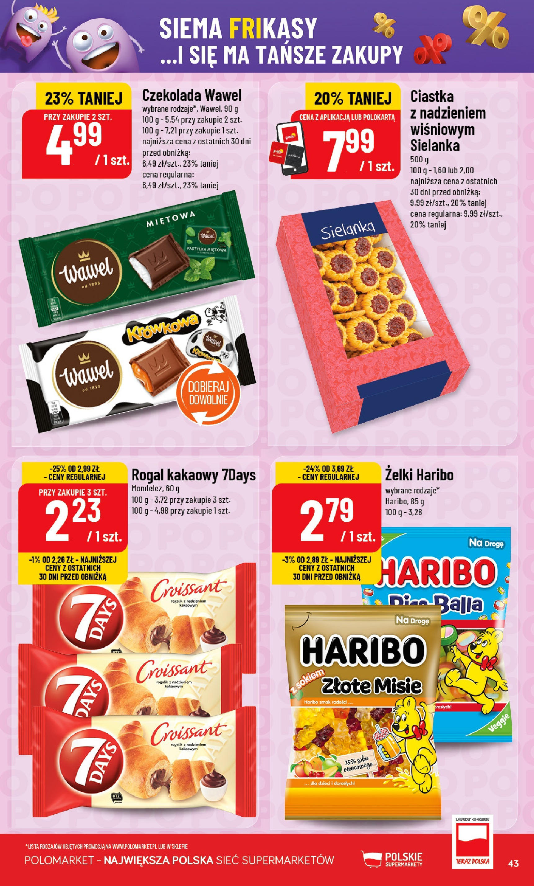 POLOmarket gazetka od jutra (25.06.2025) | Nowa PDF | Strona: 43 | Produkty: Żelki haribo, Żelki, Czekolada, Ciastka POLOmarket gazetka od jutra (25.06.2025) - Nowa PDF | Strona: 43 | Produkty: Żelki haribo, Żelki, Czekolada, Ciastka