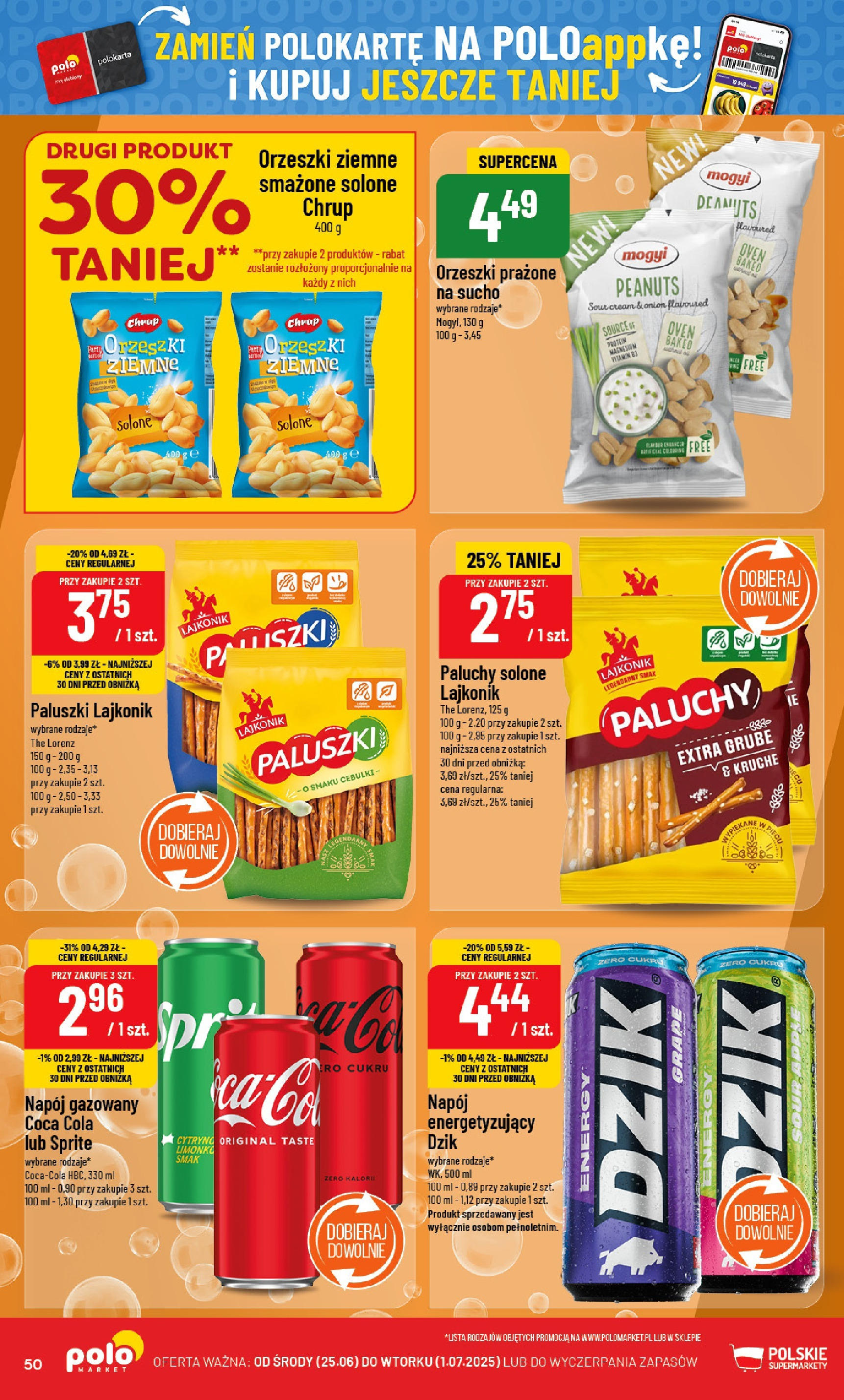 POLOmarket gazetka od jutra (25.06.2025) | Nowa PDF | Strona: 50 | Produkty: USB, Coca cola, Paluszki, Orzeszki ziemne POLOmarket gazetka od jutra (25.06.2025) - Nowa PDF | Strona: 50 | Produkty: USB, Coca cola, Paluszki, Orzeszki ziemne