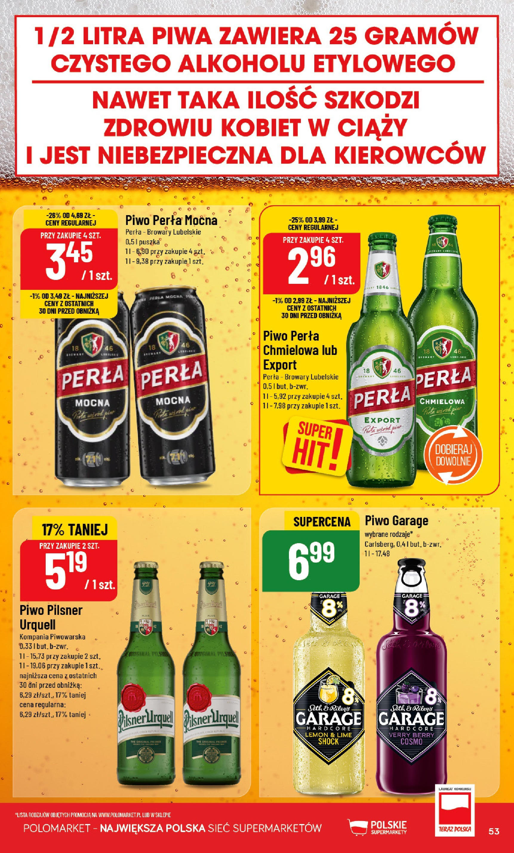 POLOmarket gazetka od jutra (25.06.2025) | Nowa PDF | Strona: 53 | Produkty: Piwo perła, Piwo POLOmarket gazetka od jutra (25.06.2025) - Nowa PDF | Strona: 53 | Produkty: Piwo perła, Piwo