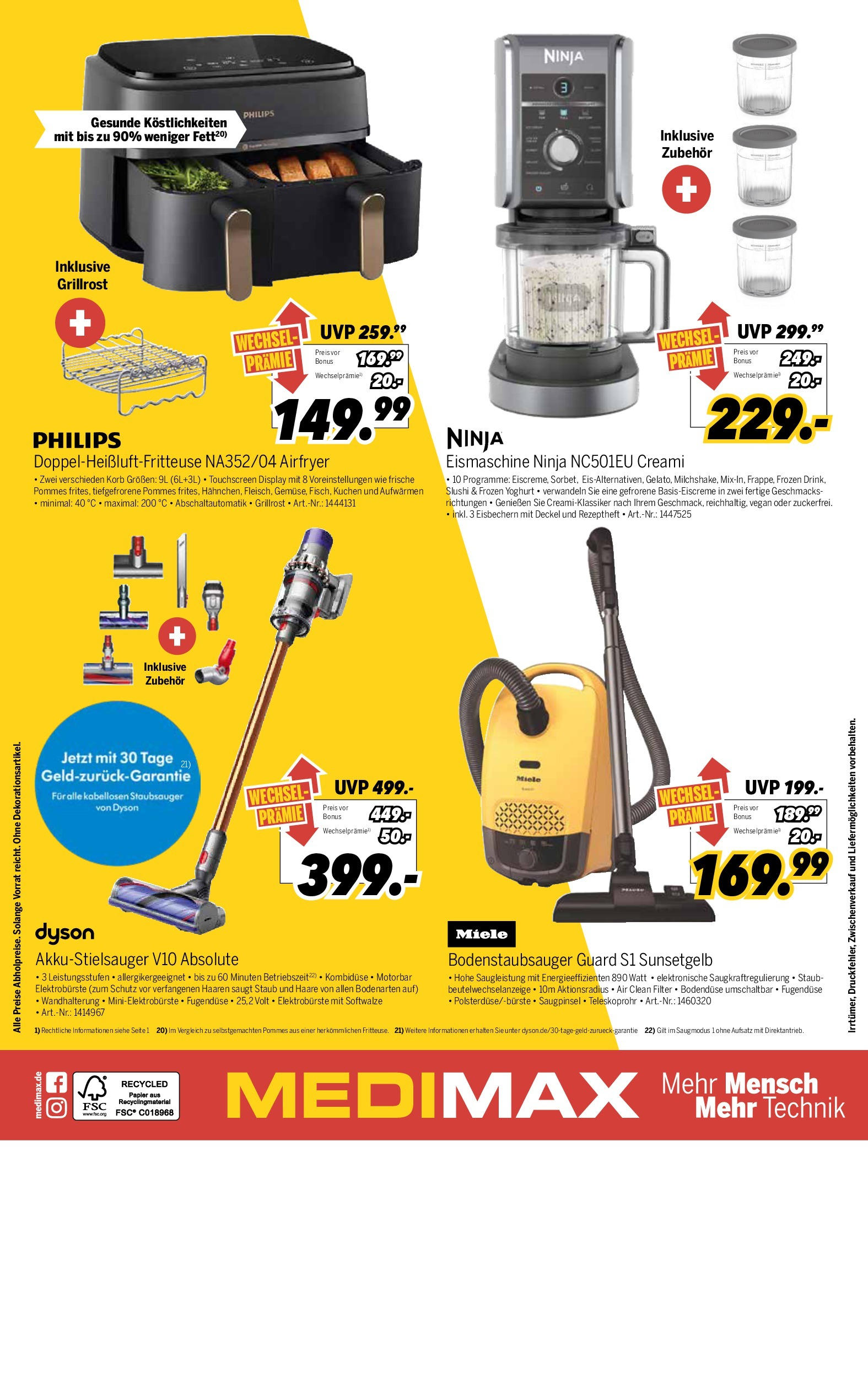 Medimax - MEDIMAX: Aktuelle Angebote (ab 26.06.2025) zum Blättern | Seite: 8 | Produkte: Miele, Dyson, Staubsauger, Pommes