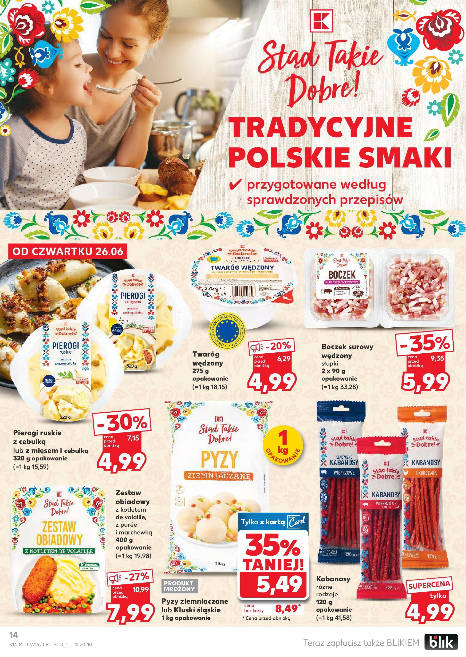 Kaufland gazetka od 26.06.2025 - od jutra PDF | Strona: 14 | Produkty: Karta, Kluski śląskie, Marchewka, Twaróg