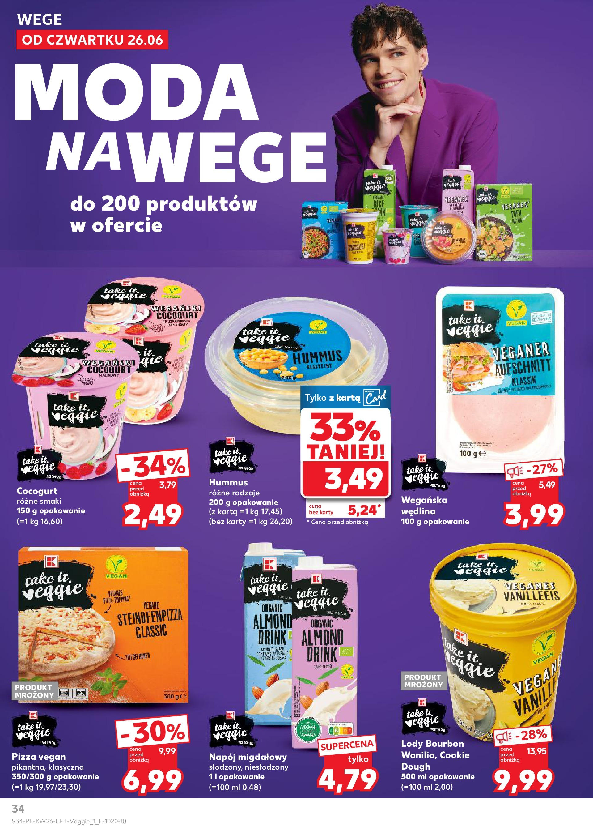 Kaufland gazetka od 26.06.2025 - od jutra PDF | Strona: 34 | Produkty: Karta, Napój migdałowy, Tofu, Lody