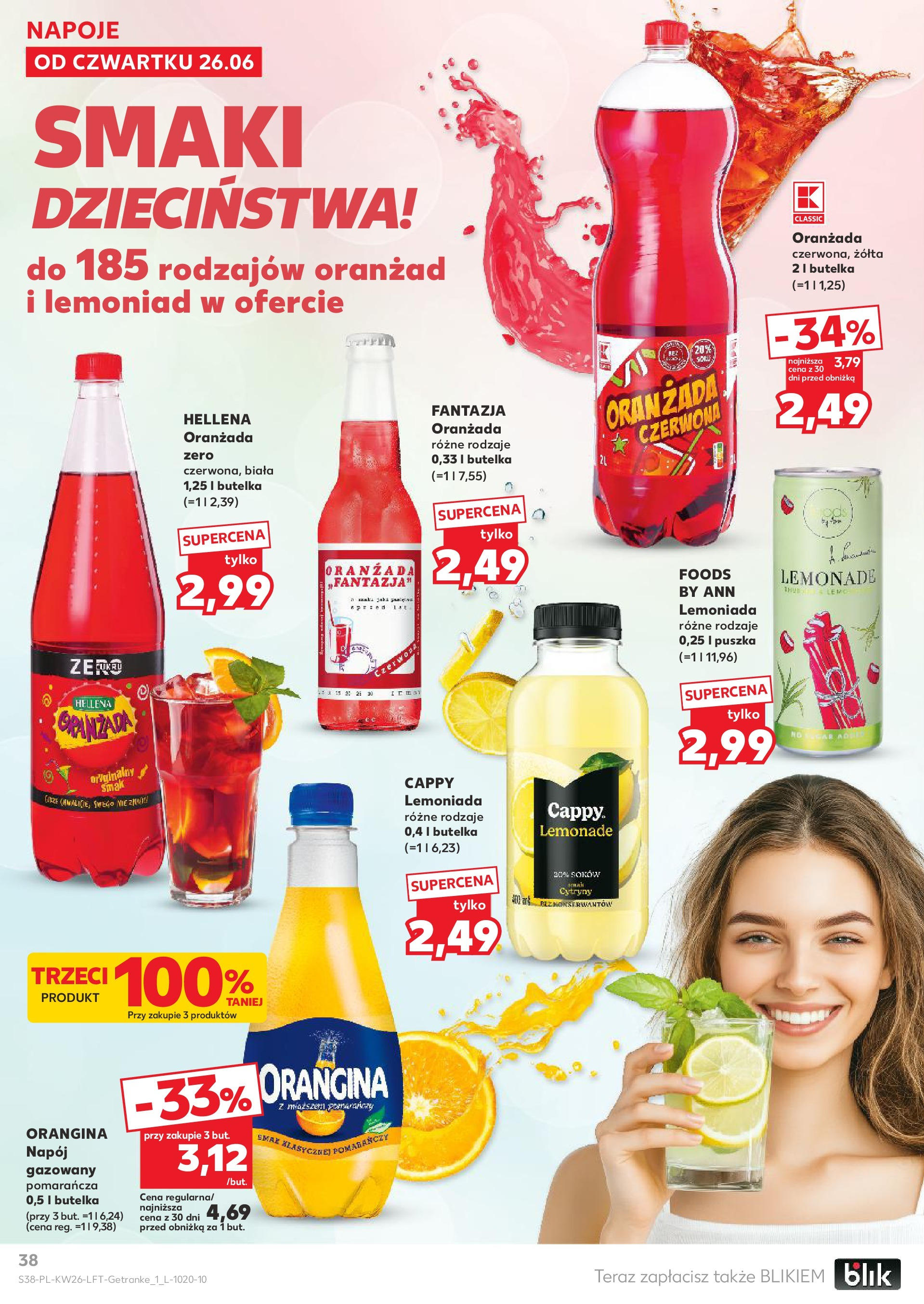 Kaufland gazetka od 26.06.2025 - od jutra PDF | Strona: 38 | Produkty: Napoje, Cytryny
