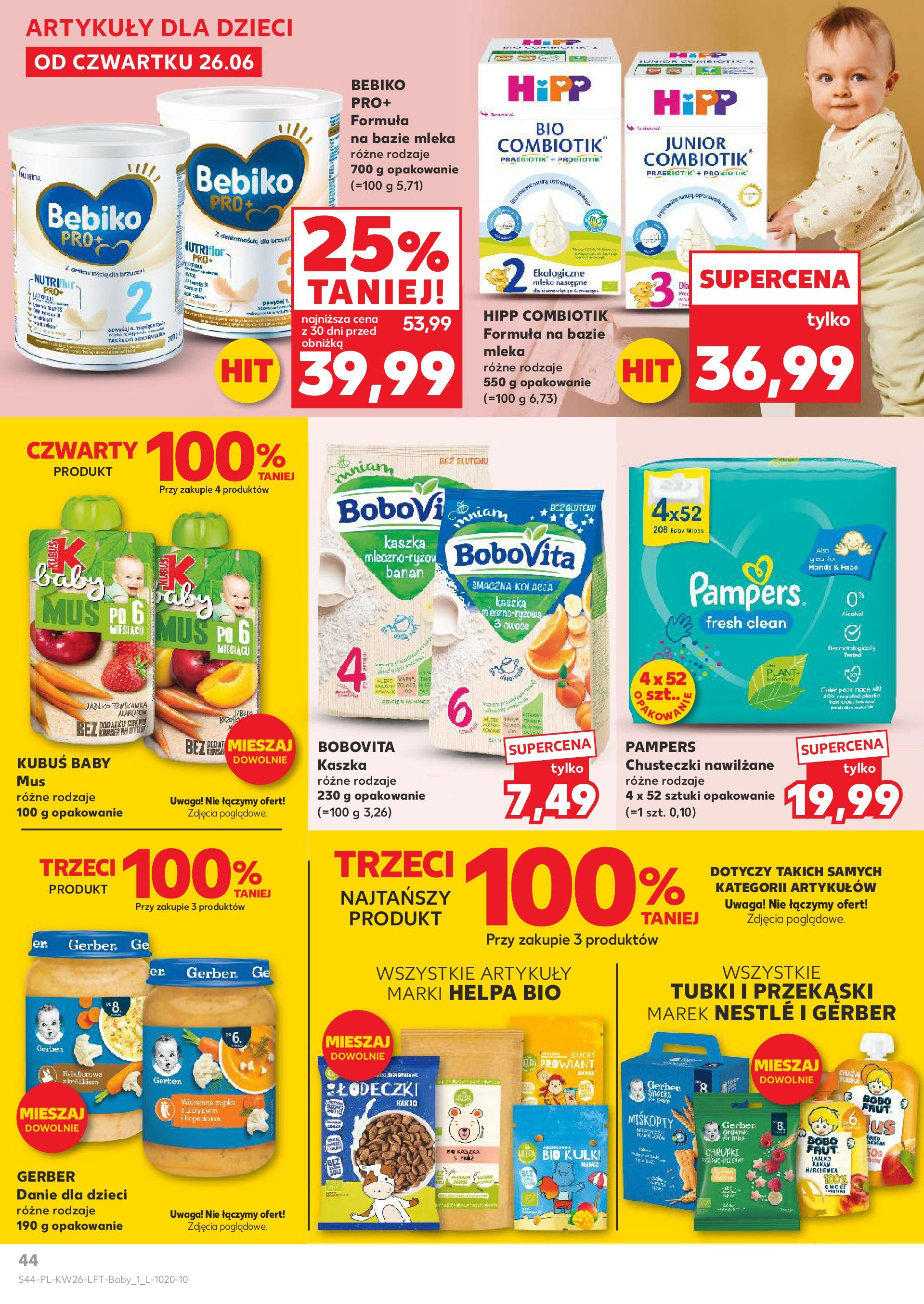 Kaufland gazetka od 26.06.2025 - od jutra PDF | Strona: 44 | Produkty: Chrupki, Bobo frut, Banan, Marchewka