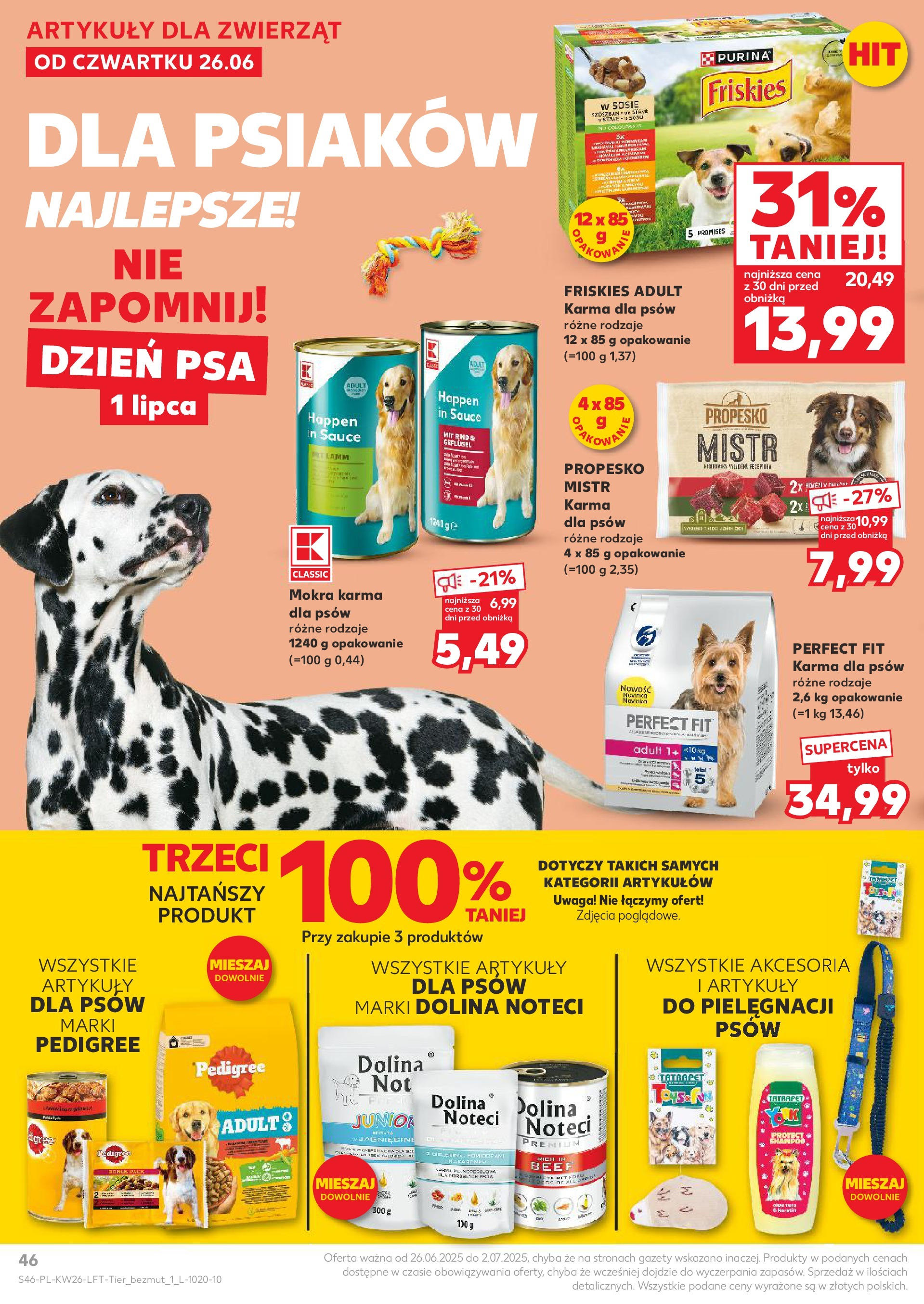 Kaufland gazetka od 26.06.2025 - od jutra PDF | Strona: 46 | Produkty: Pedigree, Karma dla psów